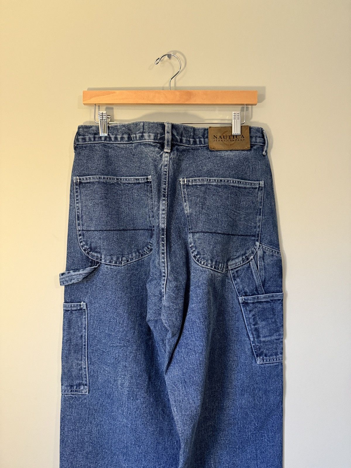 Nautica VINTAGE Y2K BAGGY NAUTICA DENIM CARPENTER SKATER JEANS 32 Size US 32 / EU 48 - 4 Thumbnail