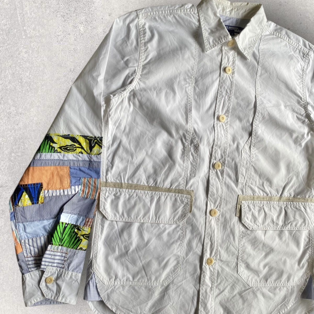 Comme des Garcons SS16 “Faraway” African Patchwork Sleeves Shirt Size US S / EU 44-46 / 1 - 3 Thumbnail
