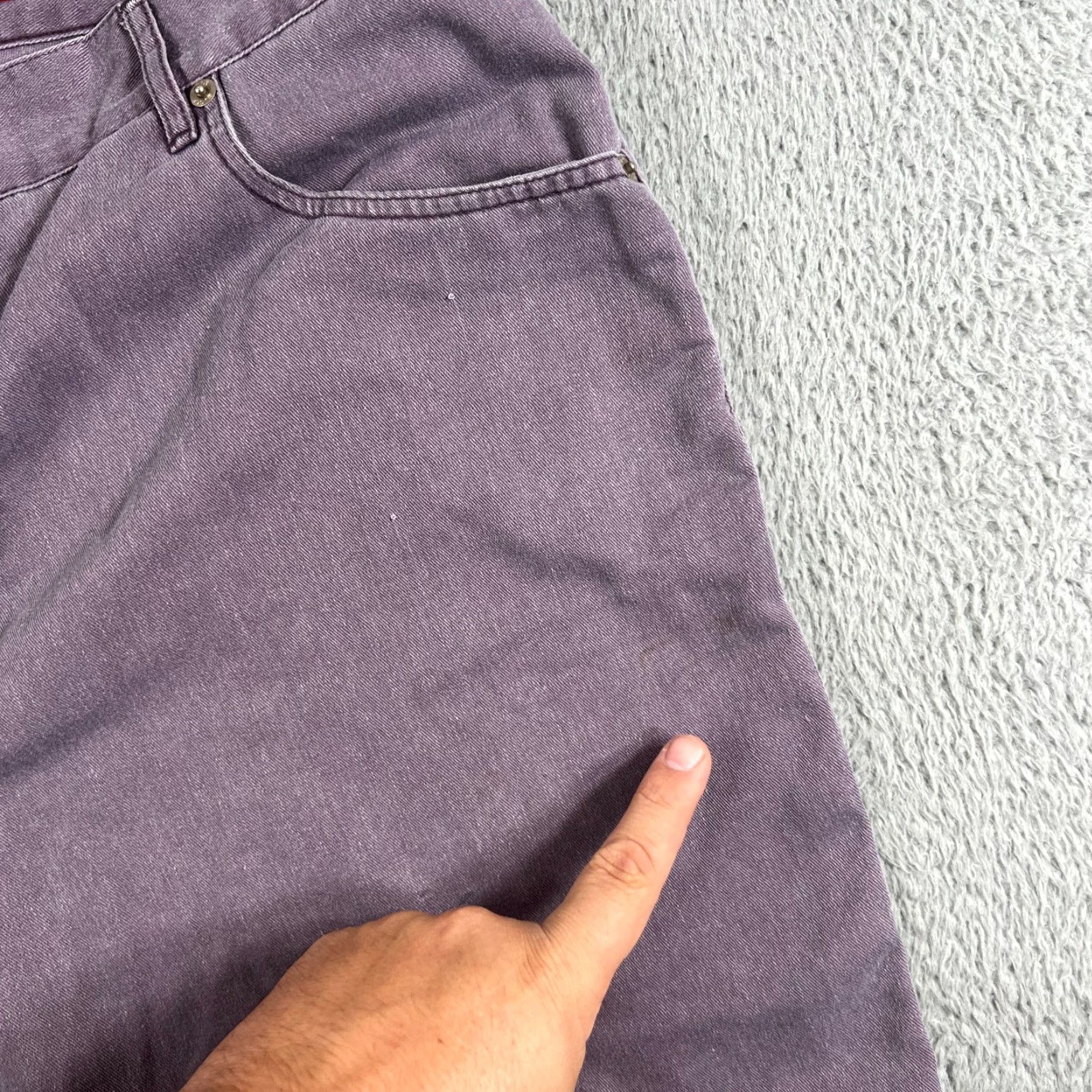 Bugle Boy VINTAGE Bugle Boy Denim Shorts 1990s Mens Regular 36 Purple Size US 36 / EU 52 - 5 Thumbnail