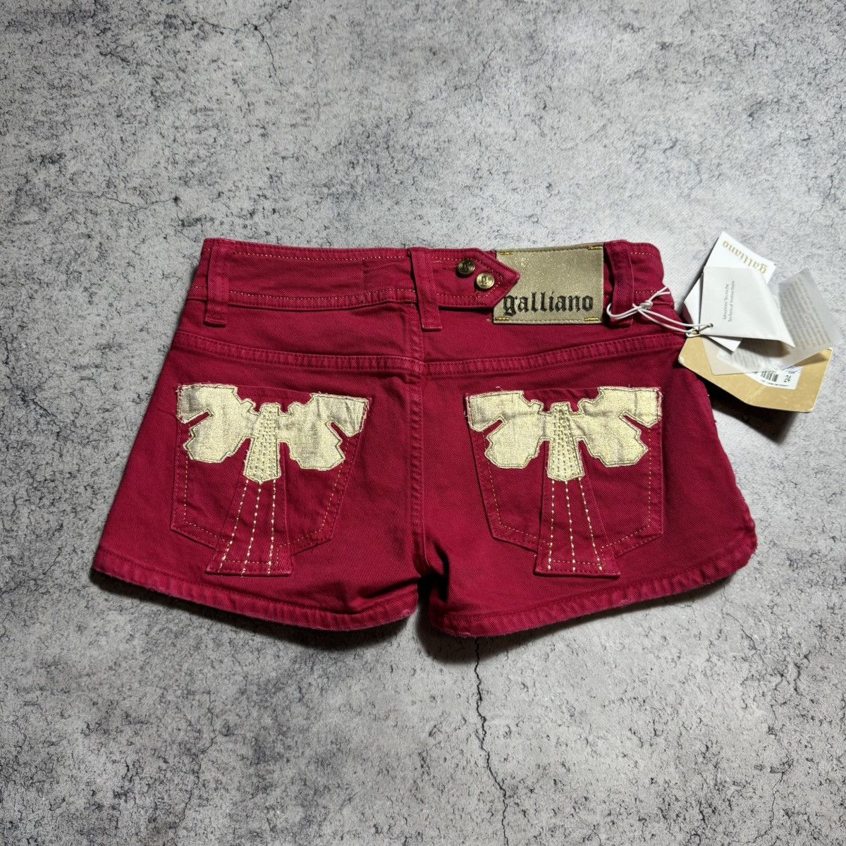 John Galliano NEW Galliano Y2K 00s Mini Shorts Size 24" / US 00 / IT 34 - 1 Thumbnail
