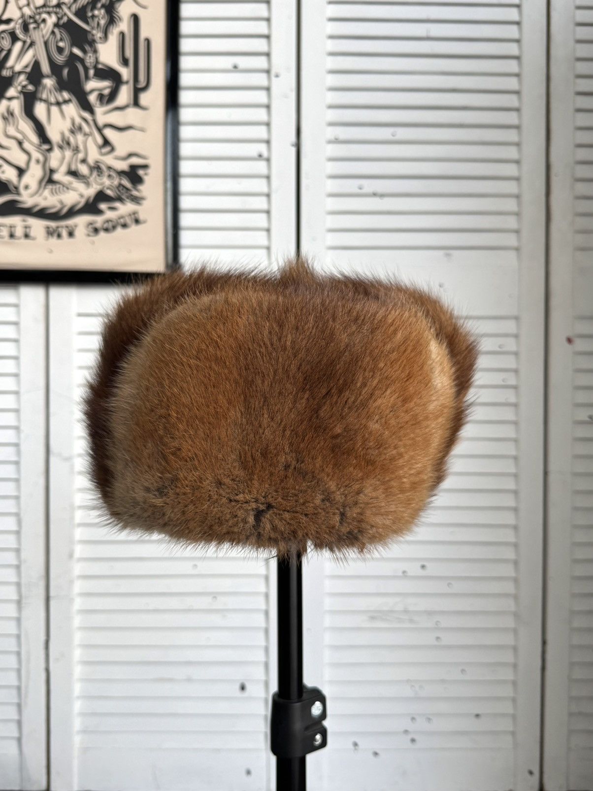 Vintage Vintage USSR Fox Fur Ushanka Trapper Hat Brown 70s 80s Size ONE SIZE - 2 Thumbnail