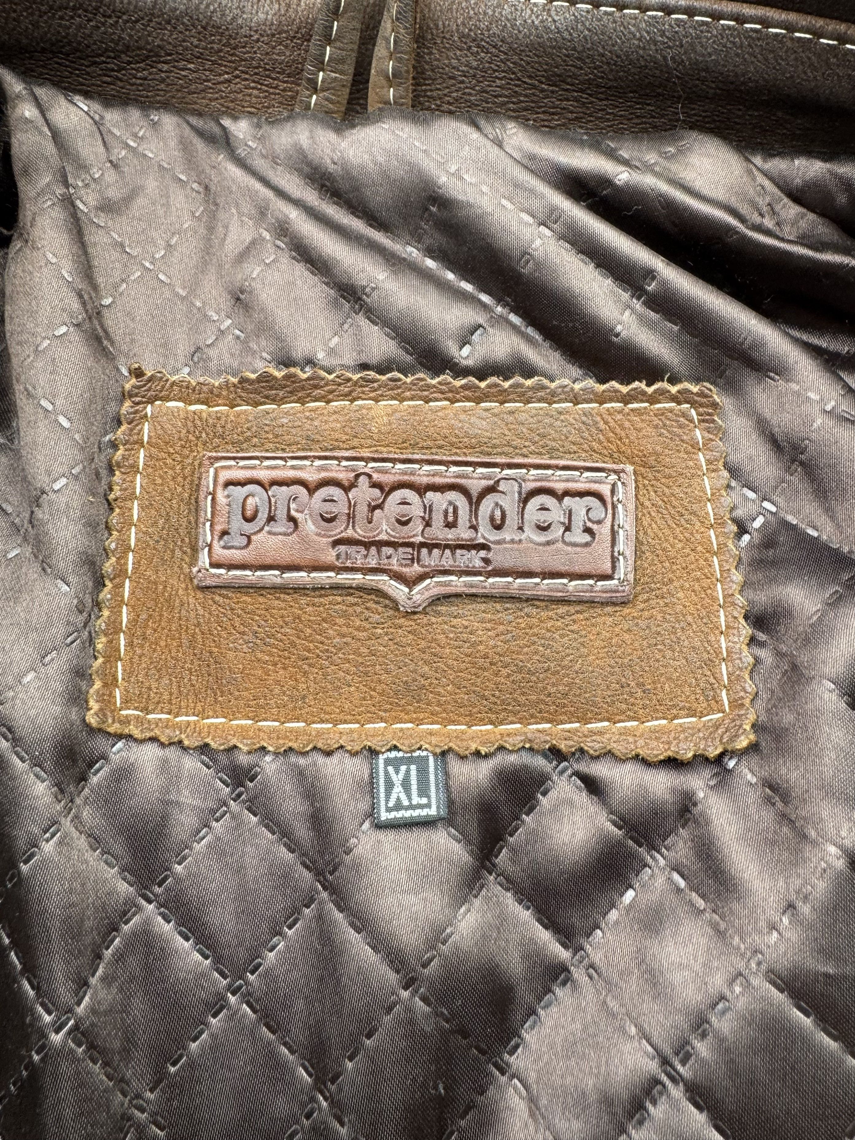Japanese Brand Vintage Heavy Leather Bomber Jacket (ET1)(D15) Size US XL / EU 56 / 4 - 6 Thumbnail
