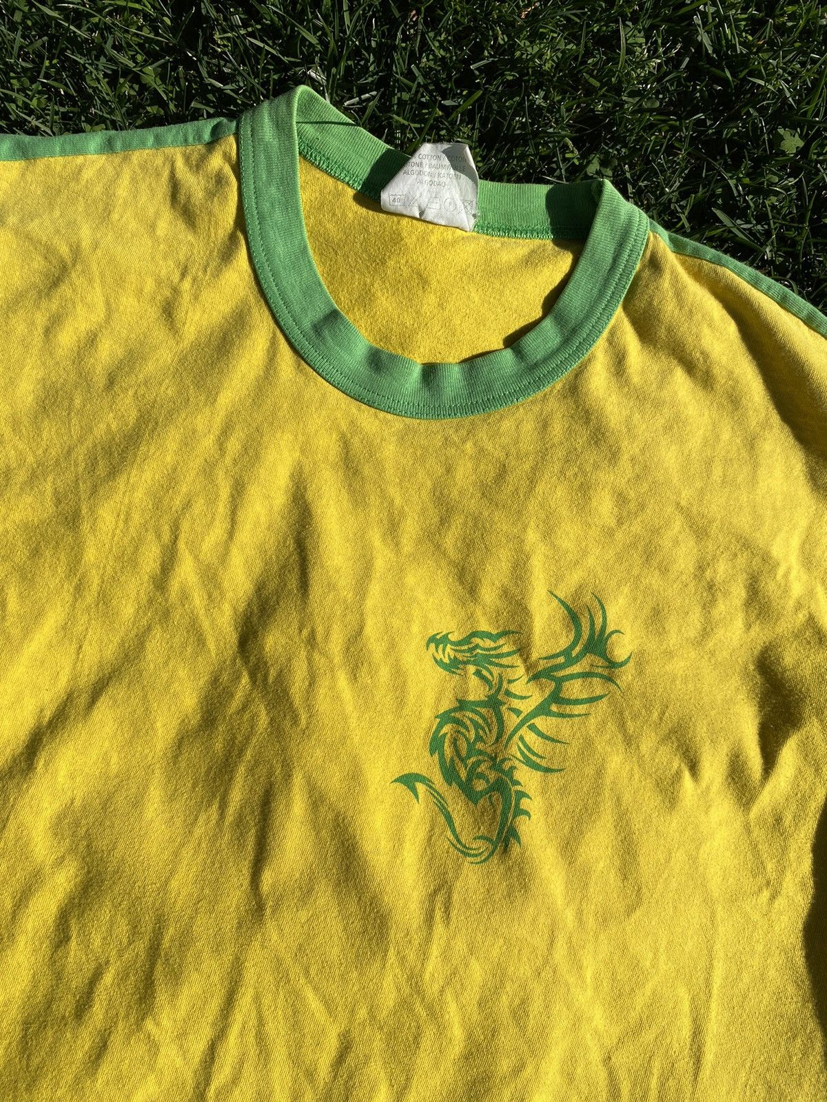 Vintage VINTAGE Y2K Dragon Ringer Tee Size US M / EU 48-50 / 2 - 2 Thumbnail