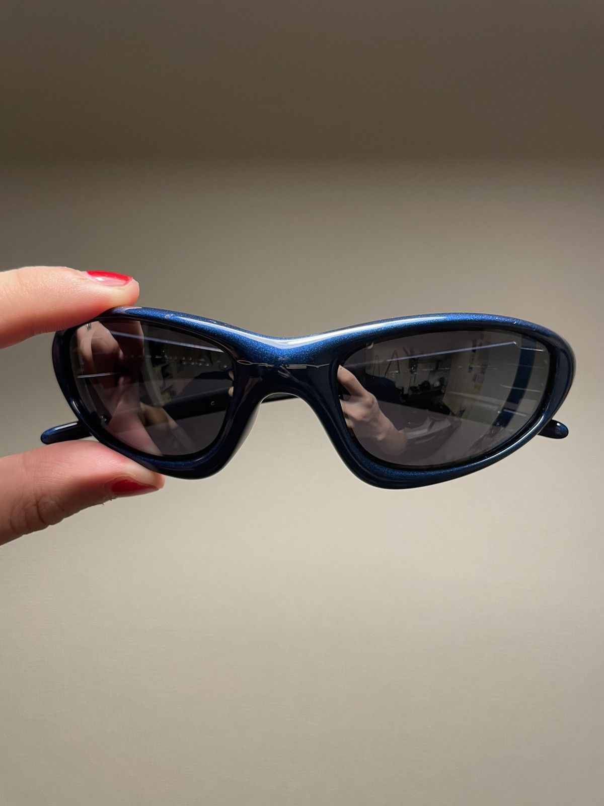 Oakley OAKLEY New Straight Jacket 'Blue' SUNGLASSES Size ONE SIZE - 7 Thumbnail