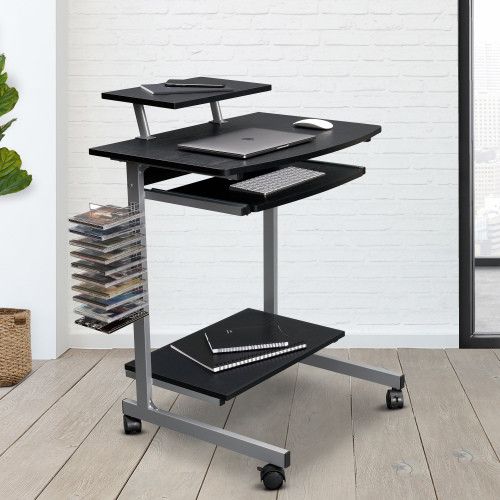 Designer × Homemade Techni Mobili Compact Computer Cart With Storage, Espresso Size US L / EU 52-54 / 3 - 1 Thumbnail