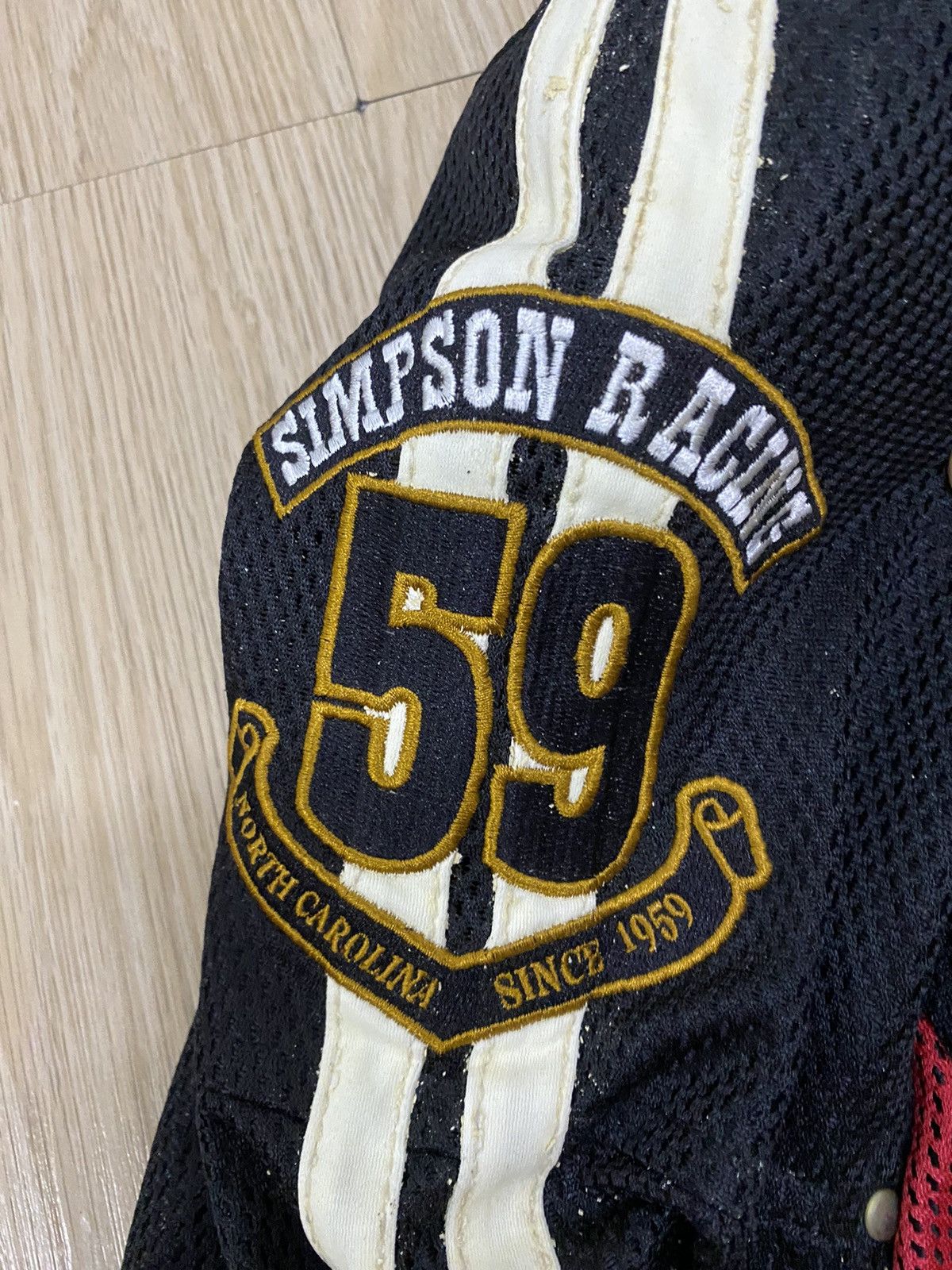 Vintage Simpson racing paded biker jacket Size US M / EU 48-50 / 2 - 9 Thumbnail