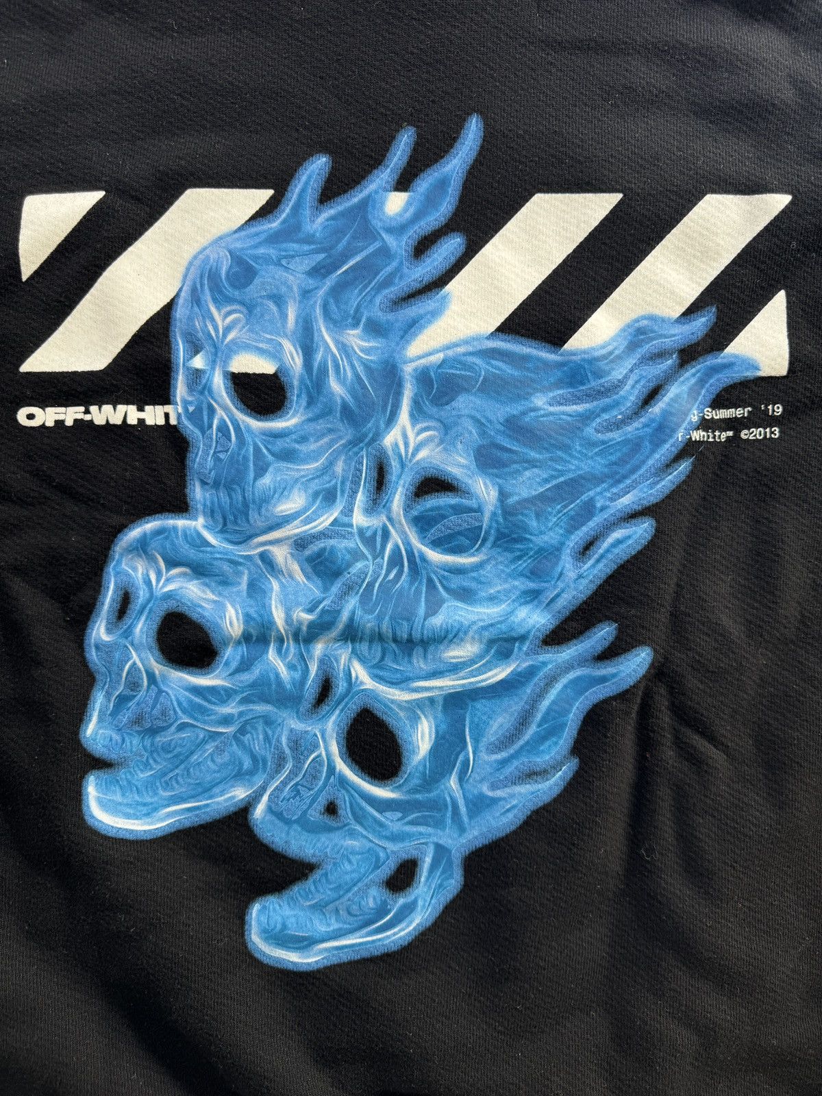 Off-White Off-White Black Oversized Diagonal Skulls Hoodie Size Medium Size US M / EU 48-50 / 2 - 3 Thumbnail