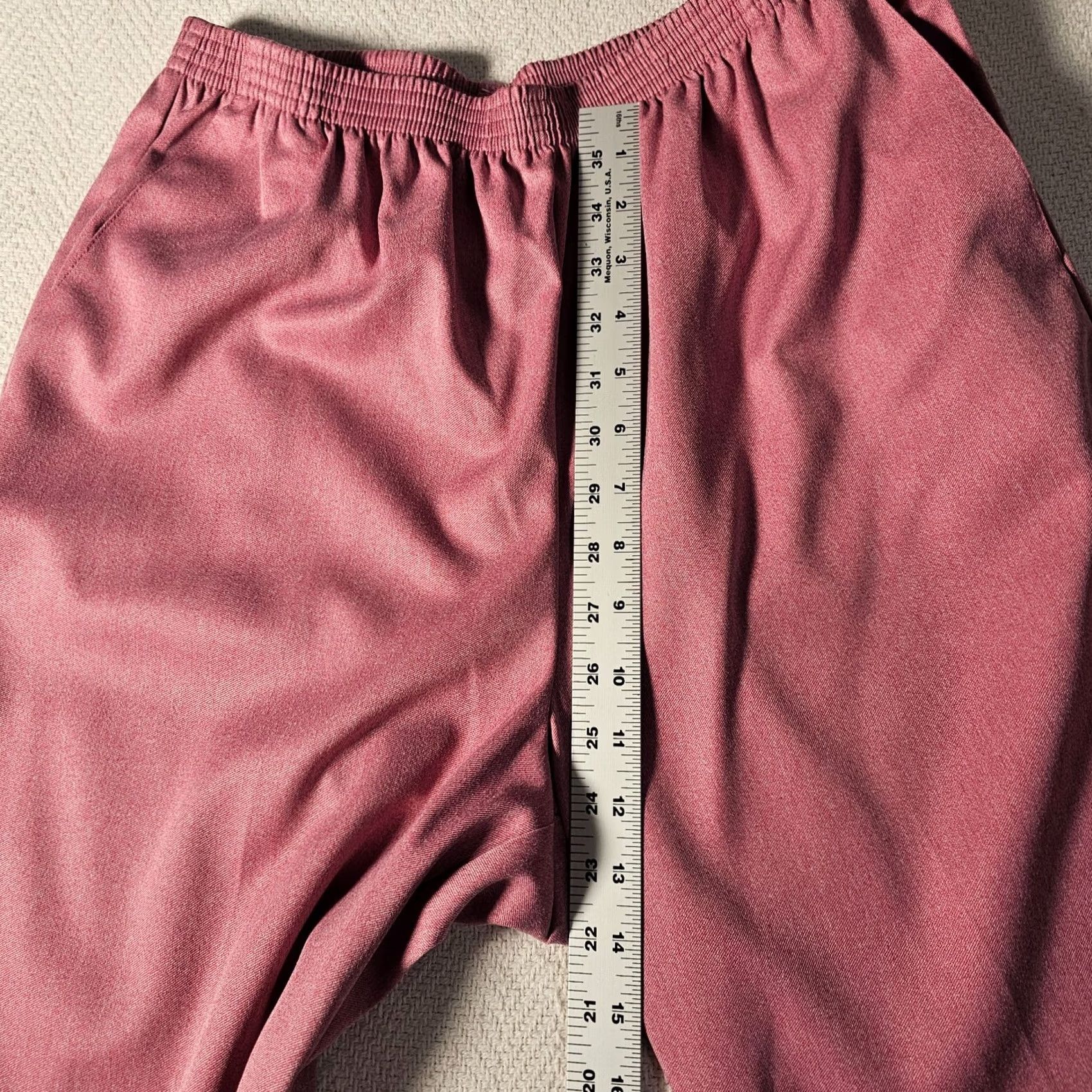 Vintage VINTAGE Alfred Dunner Women's Pants Size 12 Pink Solid Elastic Waist Pull-On Size 34" / US 12 / IT 48 - 5 Thumbnail