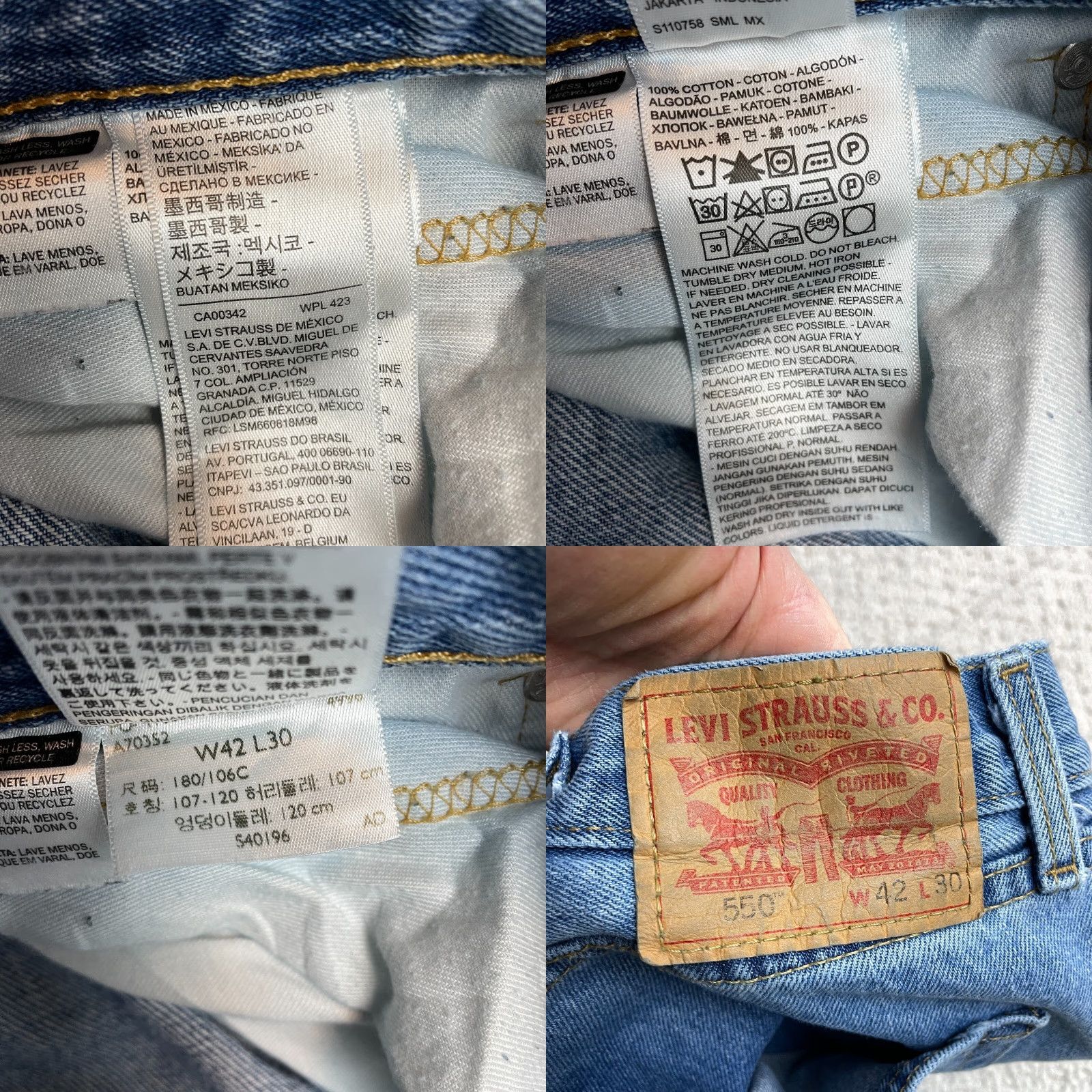 Levi's Levi's 550 Jeans Mens 42x30 Blue Denim Medium Wash Relaxed Straight Levi's 550 Jeans Mens 42x30 Blue Denim Medium Wash Relaxed Straight Fit Size US 42 / EU 58 - 8 Thumbnail