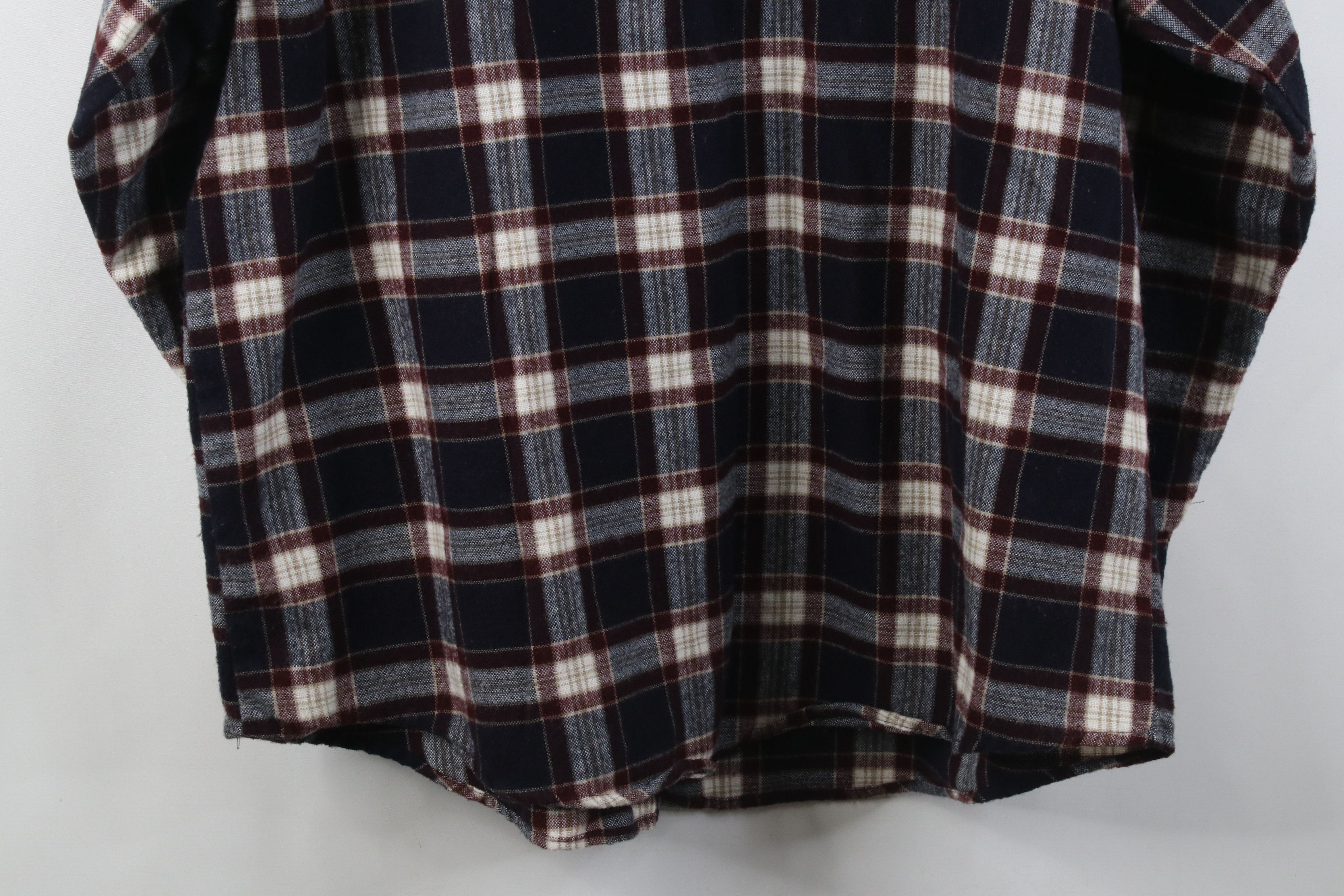 Vintage Vintage 90s Streetwear Board Button Shirt Plaid Acrylic Size US XL / EU 56 / 4 - 11 Thumbnail