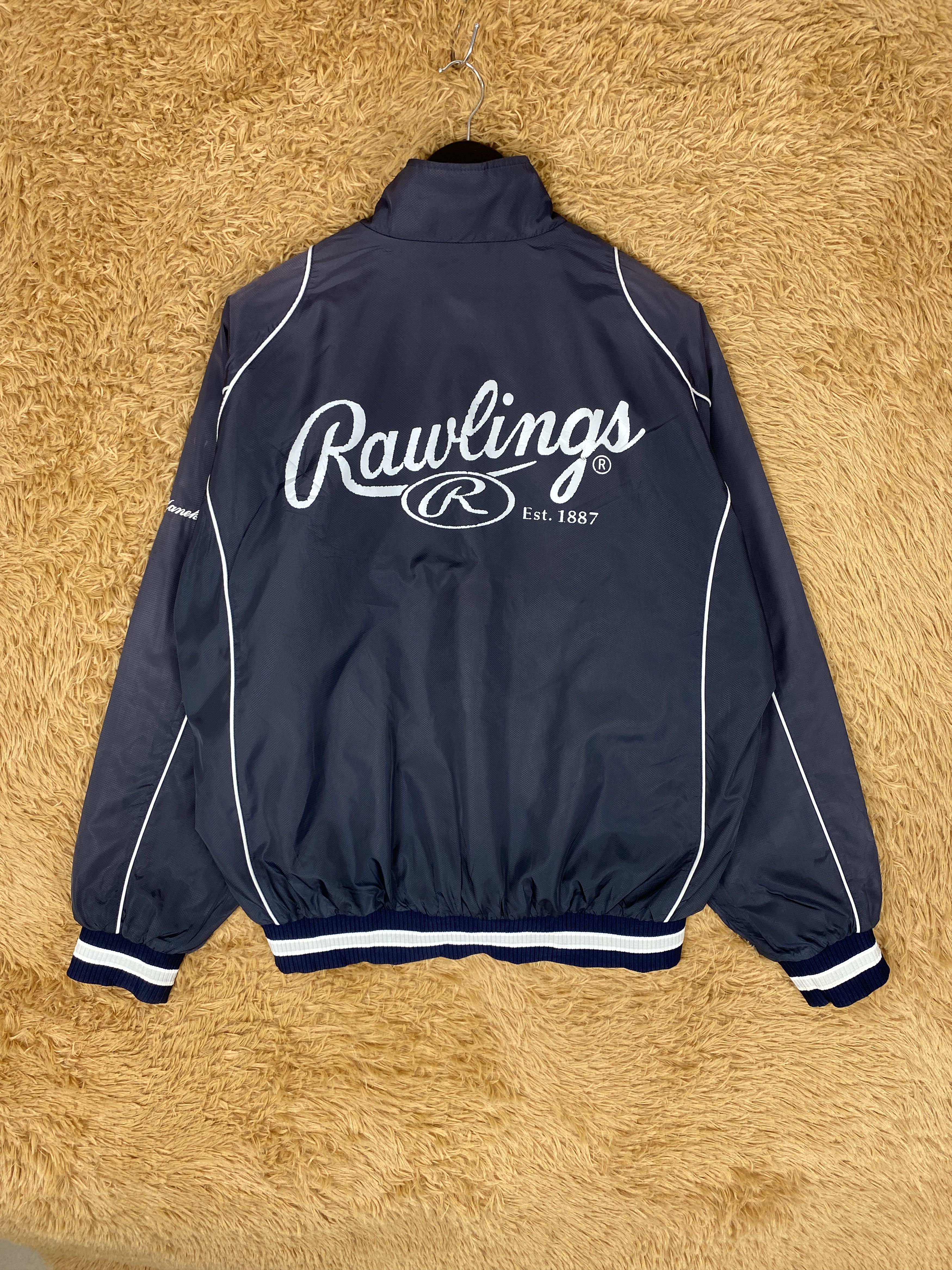 MLB Vintage Rawlings Windbreaker Jacket J2211 Size US M / EU 48-50 / 2 - 1 Thumbnail