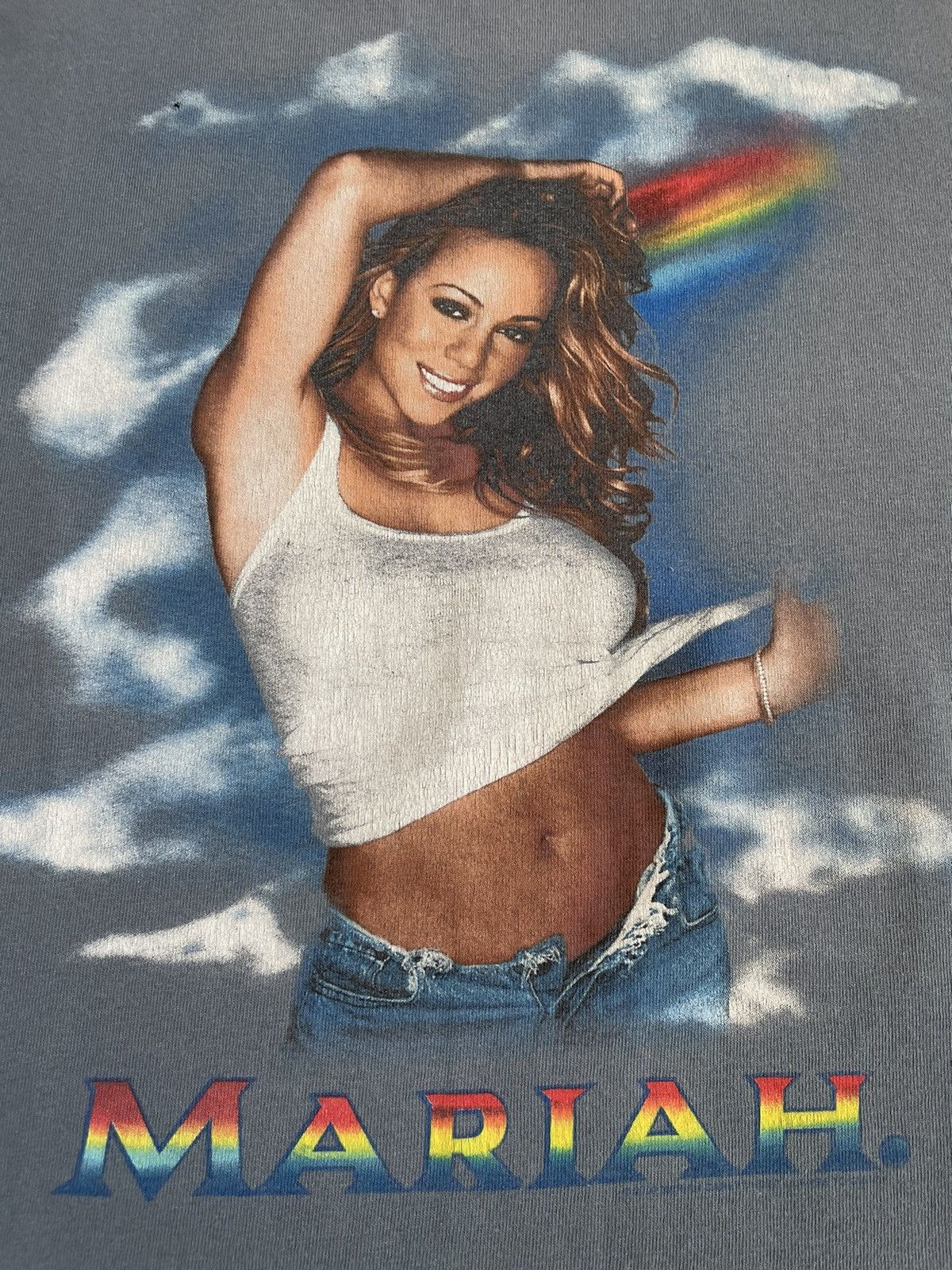 Vintage Vintage Y2K 2000’s Mariah Carey Rainbow Giant Tour T Shirt Size US L / EU 52-54 / 3 - 5 Thumbnail