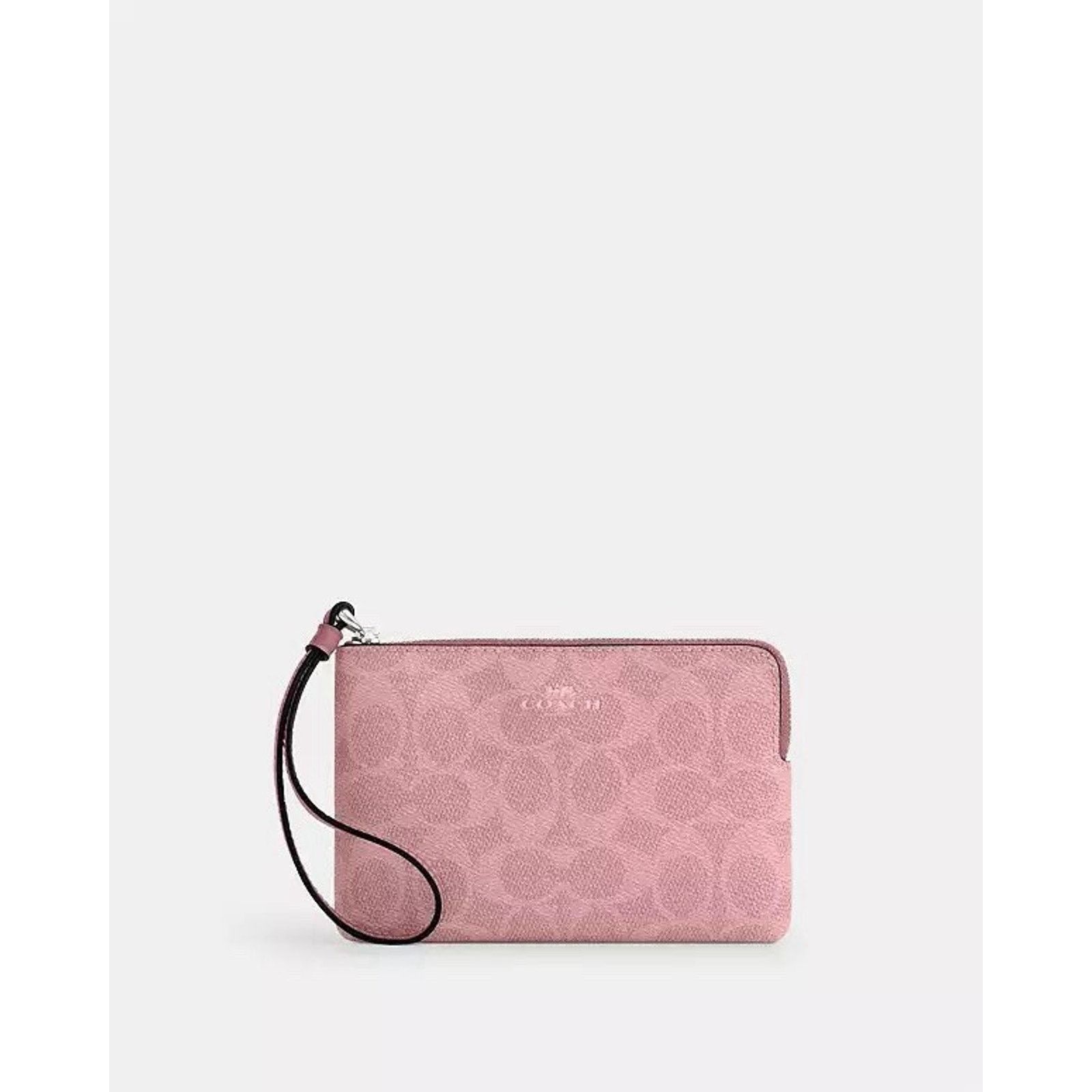 Coach NWT Coach CAQ75 Corner Zip Wristlet In Silver /Dusty Pink Size ONE SIZE - 5 Thumbnail