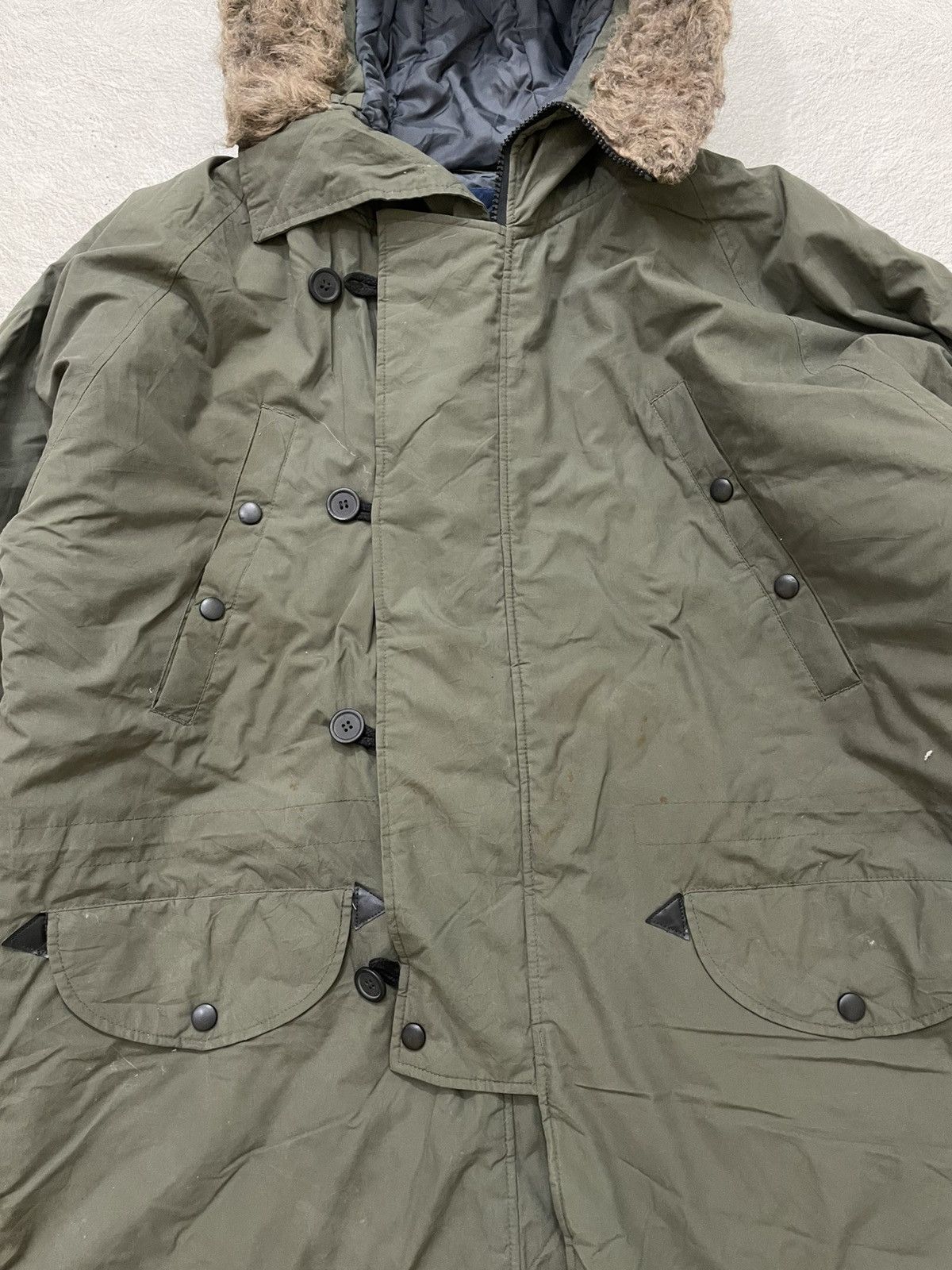 If Six Was Nine 2000s Maison Olive Green Fur Hooded Winter Jacket Ifsix LGB Size US XXL / EU 58 / 5 - 2 Thumbnail