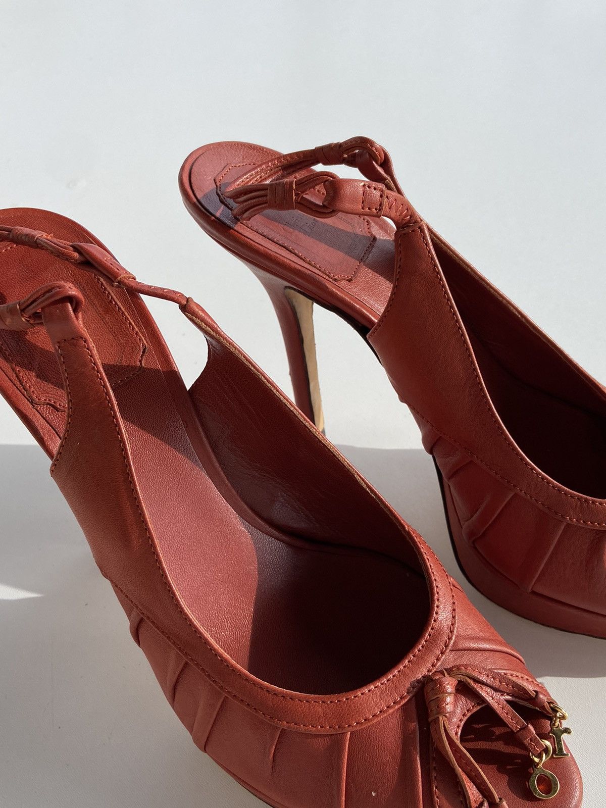 Christian Dior Monsieur Christian Dior vintage Heels brown patent leather Size US 6 / IT 36 - 3 Thumbnail