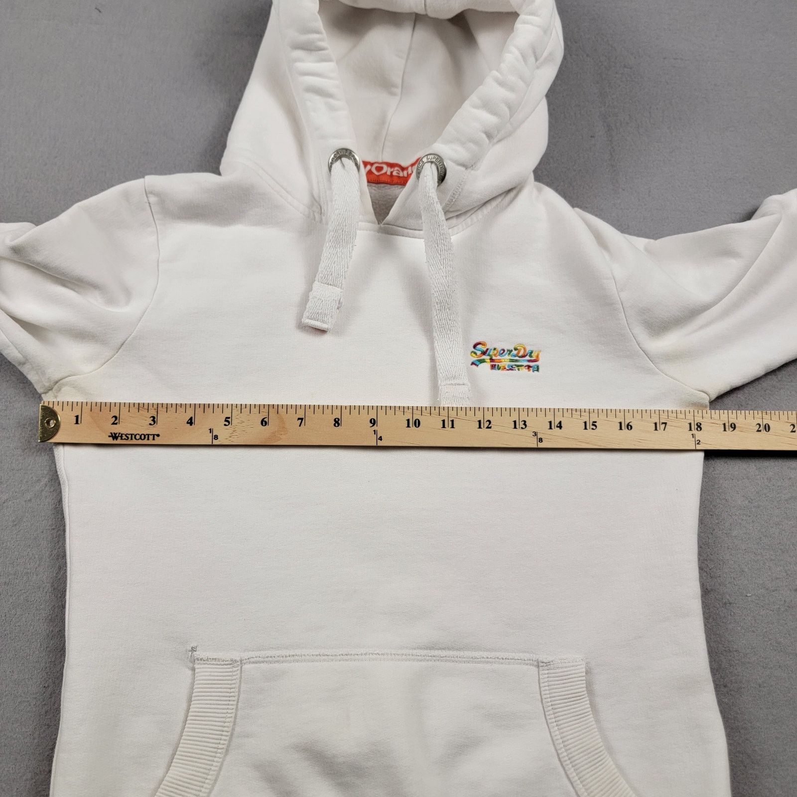 Superdry SuperDry Orange Label Hoodie White Sz S (545) Size US S / EU 44-46 / 1 - 7 Thumbnail