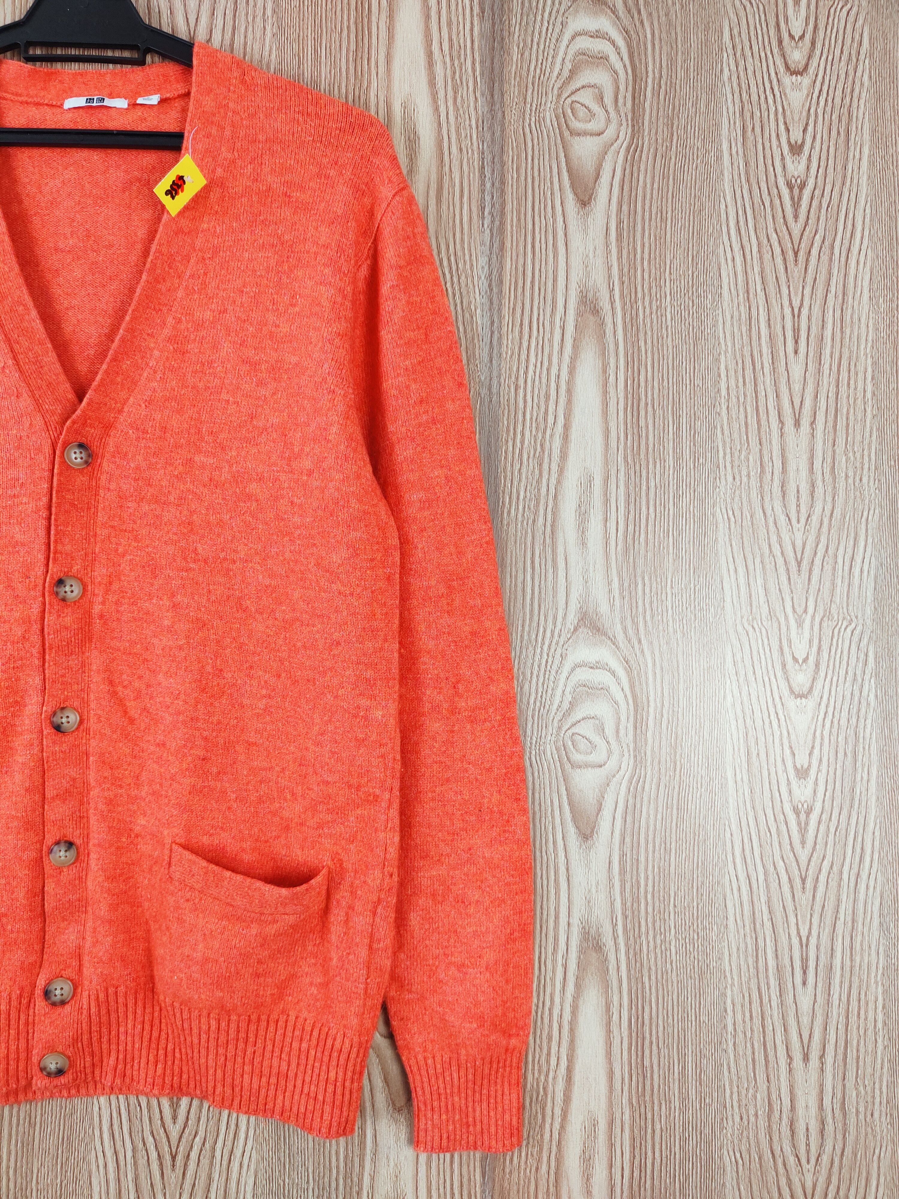 Homespun Knitwear × Japanese Brand Uniqlo Orange Knitwear Cardigan #W430 Size L / US 10 / IT 46 - 5 Thumbnail