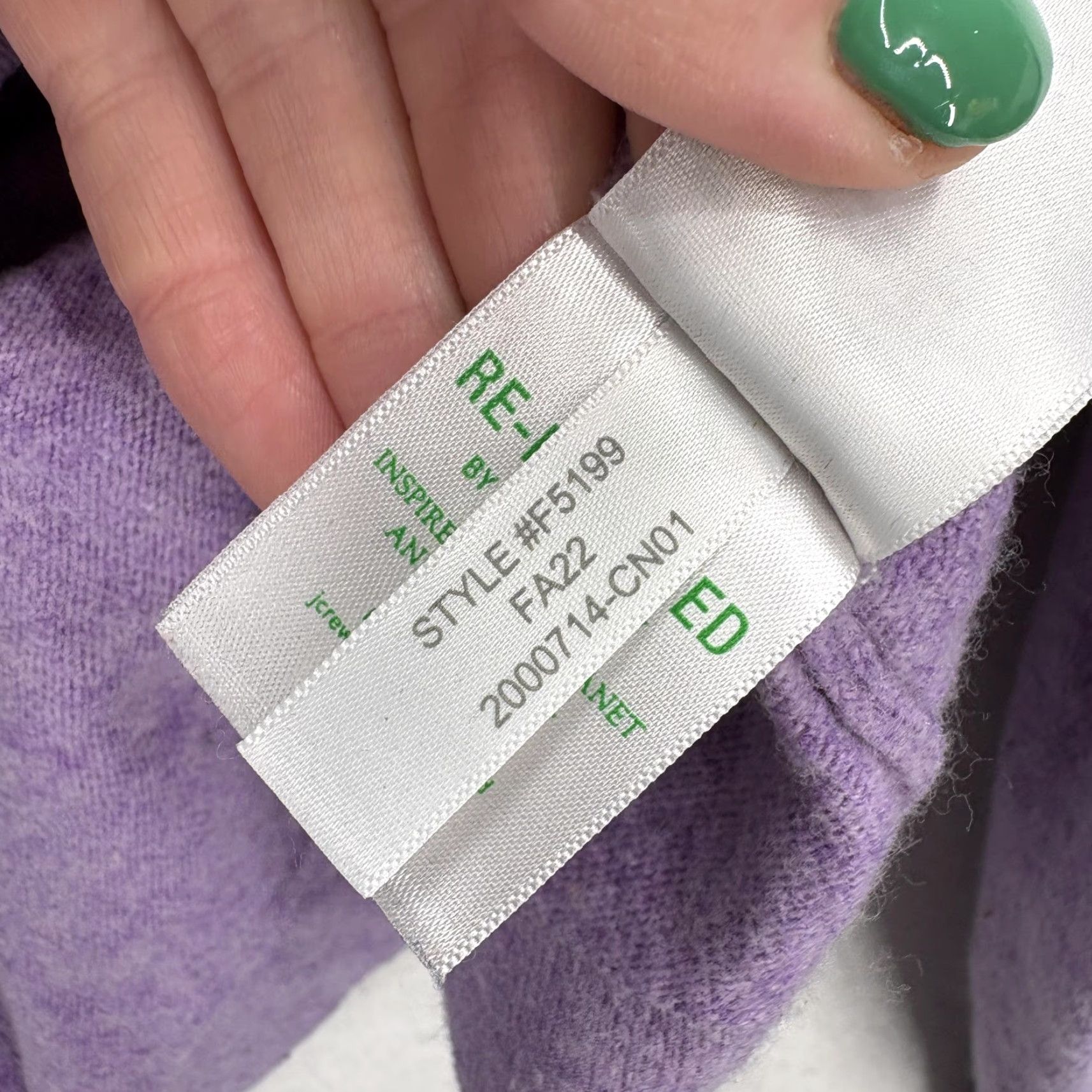 J.Crew J.CREW Sweater Womens XL Purple Knit Pullover Crew Neck Raglan Sleeves Tight-Knit Cotton Wool Polyamide Classic Casual Turtleneck? Size XL / US 12-14 / IT 48-50 - 6 Thumbnail