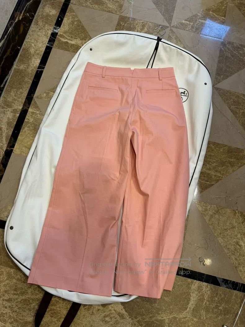 Hermes Hermes Pink wide-leg trousers Size 25" / US 0 / IT 36 - 4 Thumbnail