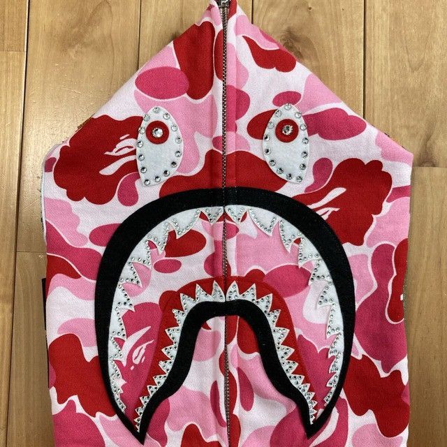 Bape BAPE ABC Camo Pink Crystal Stone Shark Full Zip Hoodie APE Size S / US 4 / IT 40 - 3 Thumbnail