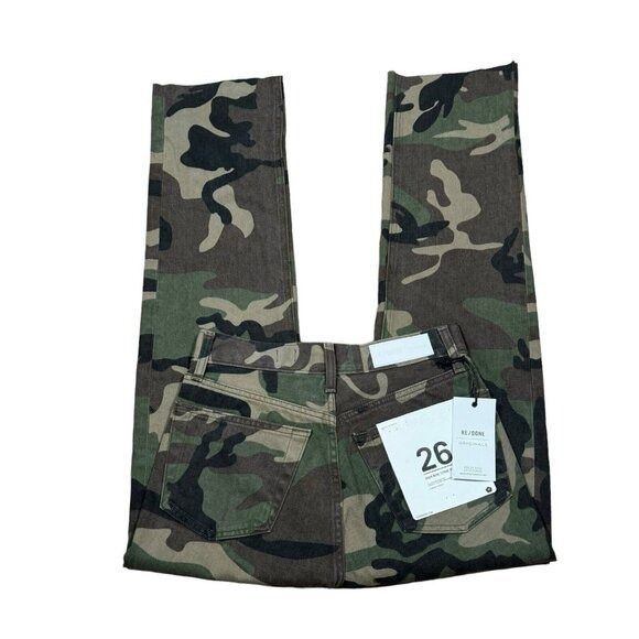 NWT RE/DONE Originals High Rise Stove Pipe Camo Camouflage P