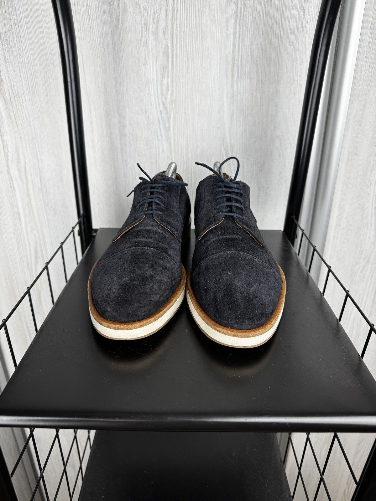 Hugo Boss Boss Hugo Boss Men's Oracle Derby blue suede Size US 8.5 / EU 41-42 - 3 Thumbnail