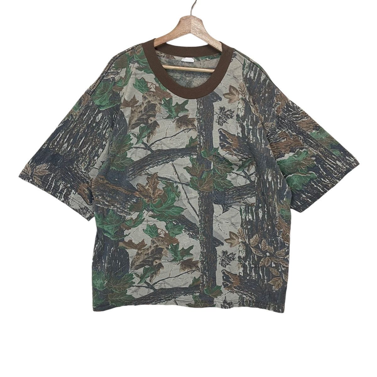 Japanese Brand Vintage 90s Real Tree Crewneck Tee Size US XL / EU 56 / 4 - 1 Thumbnail