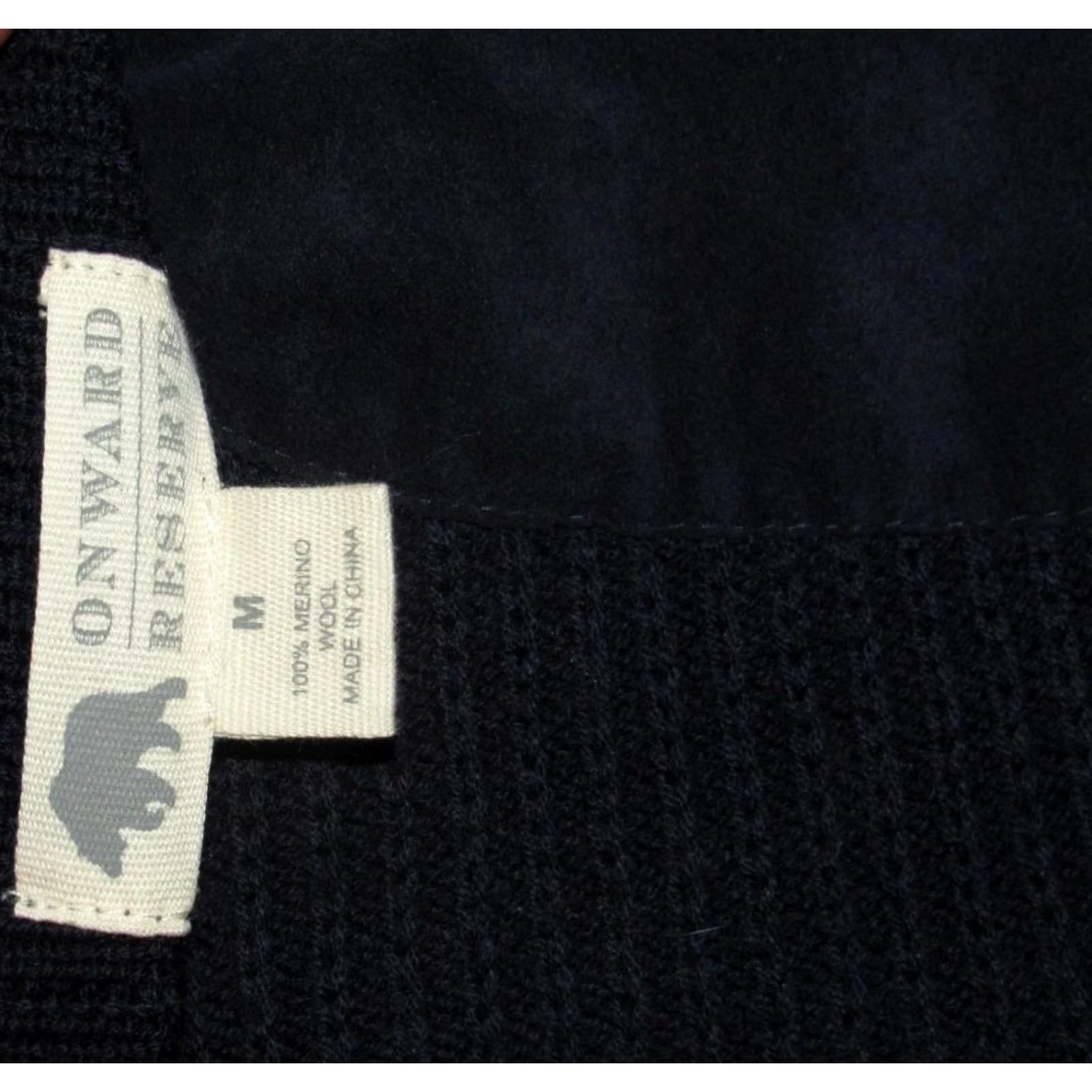 Vintage ONWARD RESERVE Navy Blue Ribbed Merino Wool Fisherman Sweater Medium M Mens Pullover Sweater Merino Wool Navy Blue Fisherman 90s? Size US M / EU 48-50 / 2 - 3 Thumbnail