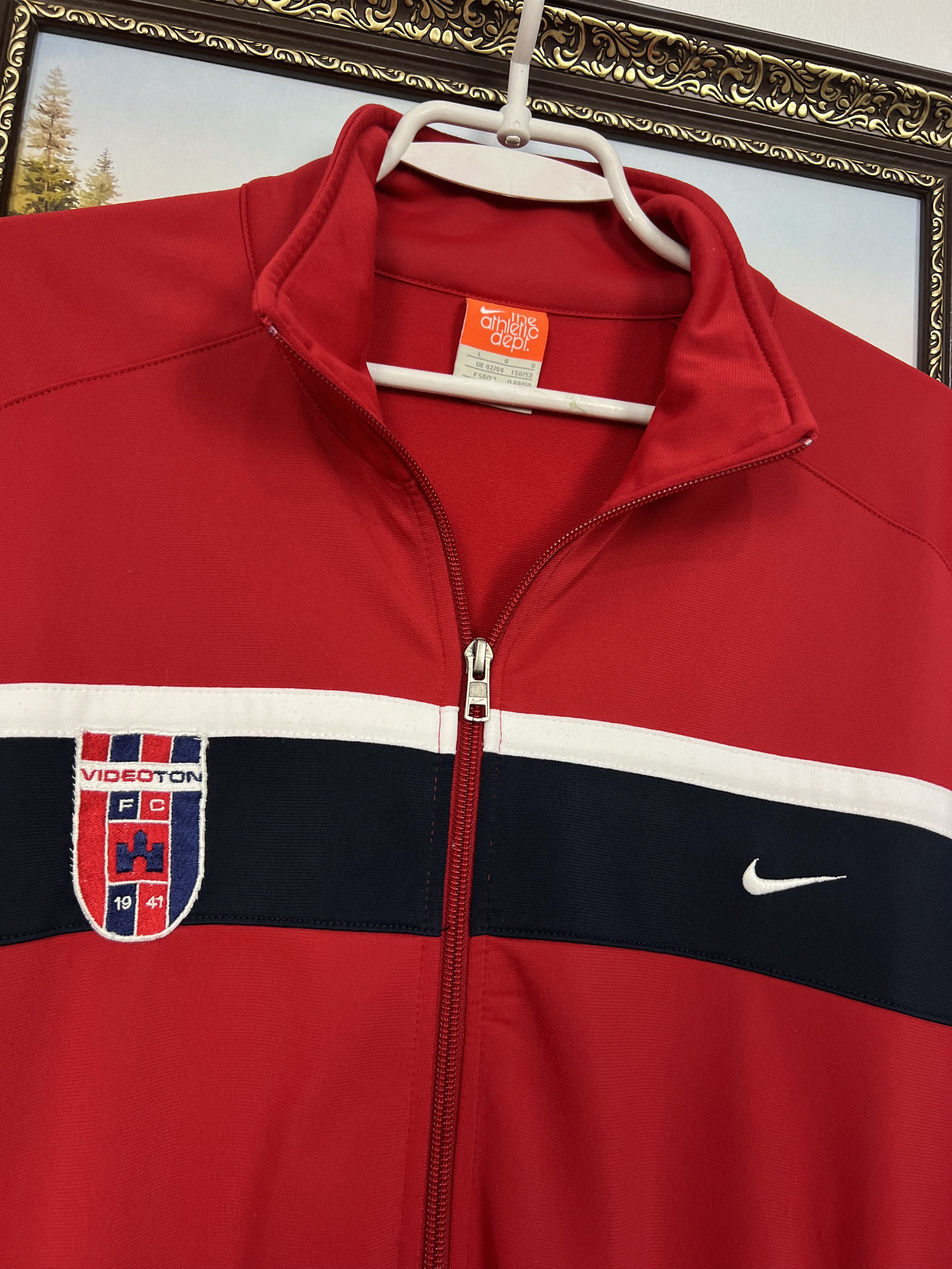 Nike Vintage Nike MOL Fehervar Videoton Football Jacket Track Top Size US L / EU 52-54 / 3 - 3 Thumbnail