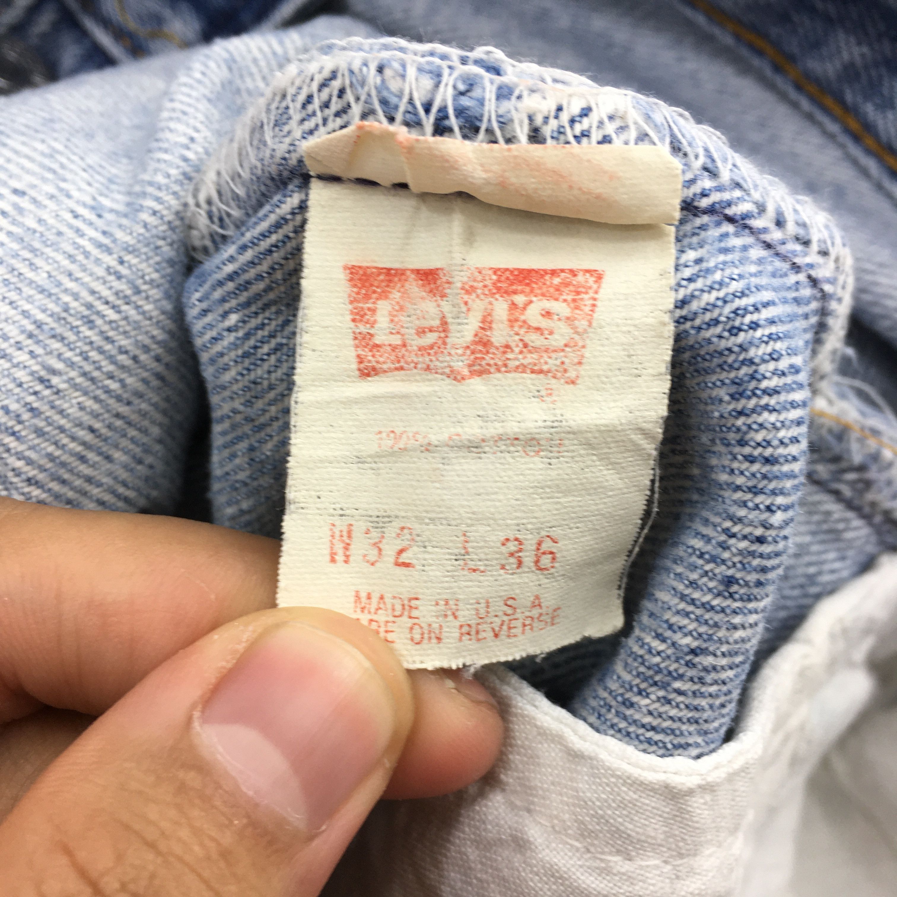 Levi's Size 29x32.5 Vintage 90s Levi's 501 Faded Dirty Jeans S1412 Size US 29 - 13 Thumbnail