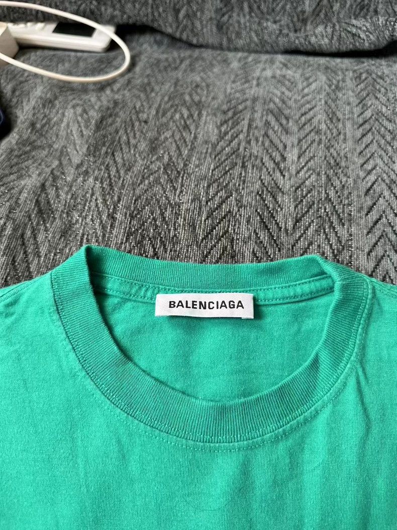 Balenciaga Balenciaga Aqua Wheat Short Sleeve Size US S / EU 44-46 / 1 - 3 Thumbnail