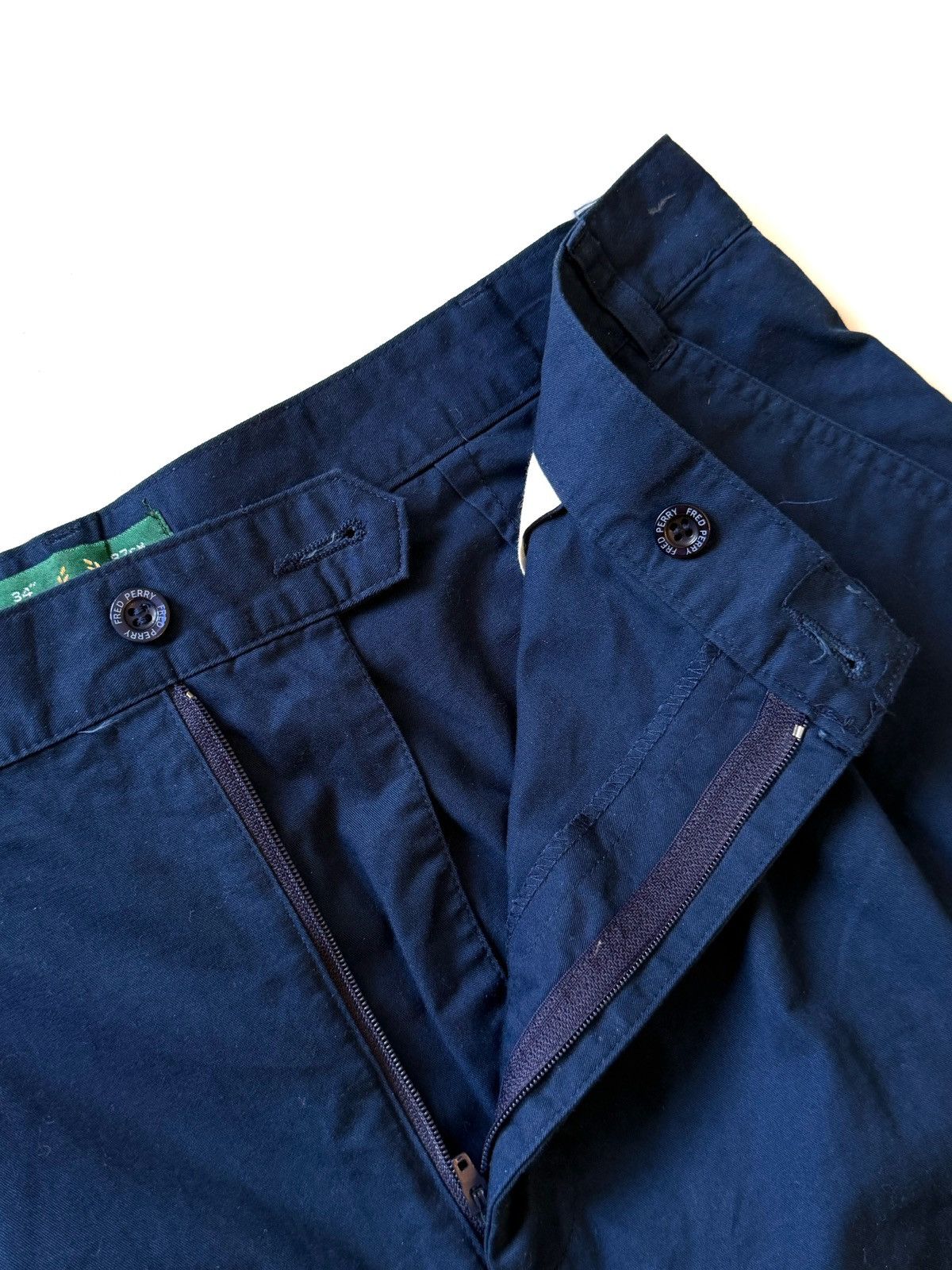 Fred Perry Fred Perry Men Blue Vintage Chino Shorts Size 34/L Logo Size US 34 / EU 50 - 7 Thumbnail