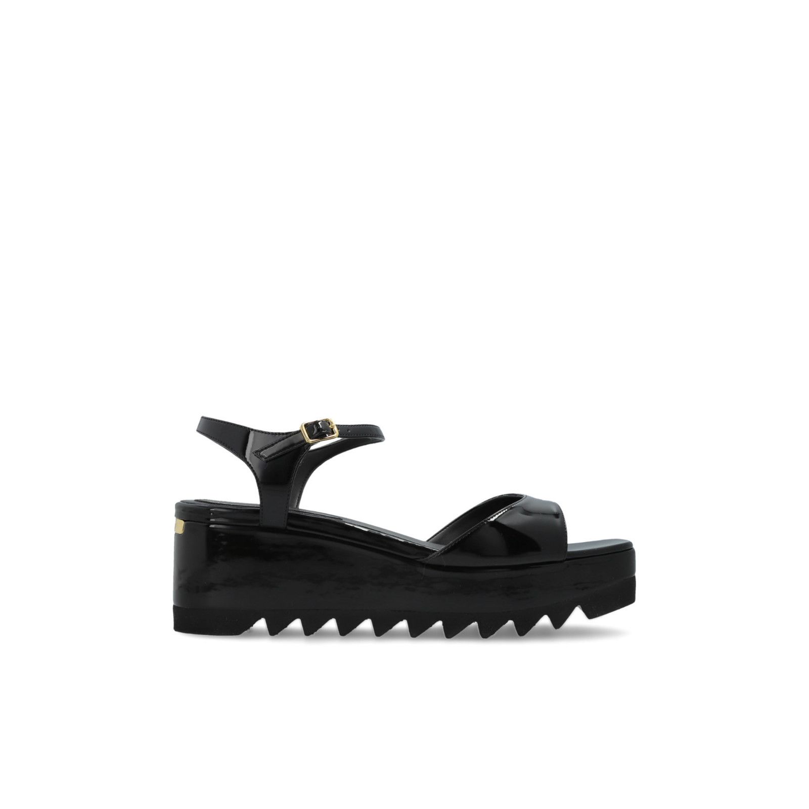 STELLA MCCARTNEY Elyse Black Wedge Sandals New And Authentic