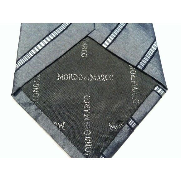 Other MONDO DI MARCO MEN'S NEW GRAY 100%SILK TIE WIDTH: 3 5/8" Size ONE SIZE - 5 Thumbnail