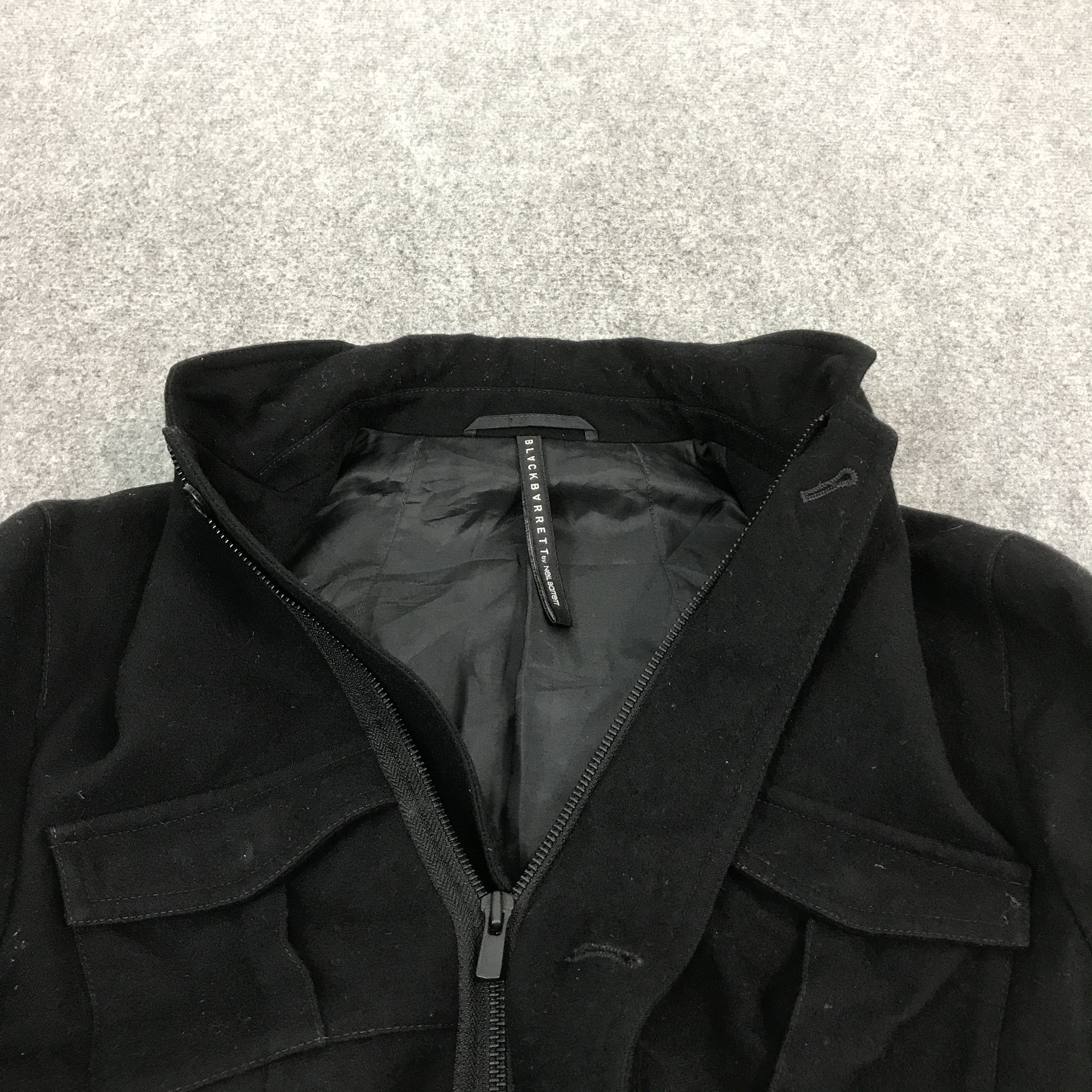 Black Barrett × Japanese Brand × Neil Barrett Black Barrett by Nile Barrett Wool zipper jacket Size US S / EU 44-46 / 1 - 5 Thumbnail