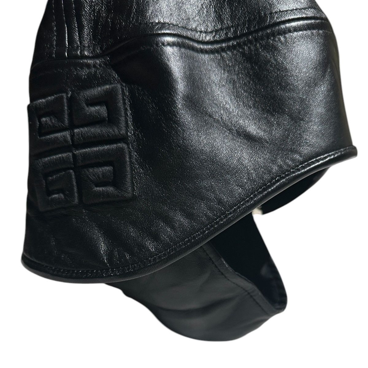 (B).Stroy × Givenchy RARE leather fur trim helmut trapper hat Size ONE SIZE - 5 Thumbnail