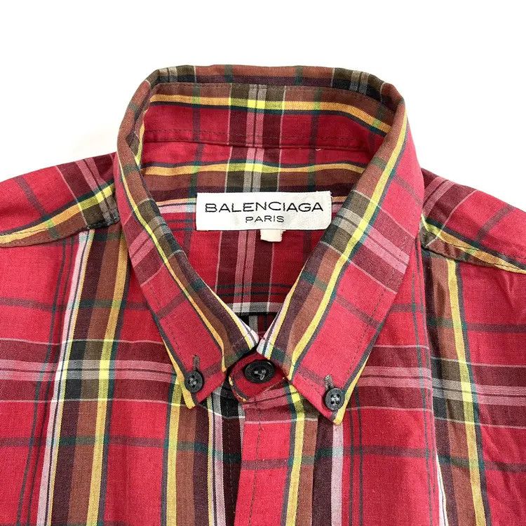 Balenciaga Vintage Balenciaga Plaid Long Shirt Size US M / EU 48-50 / 2 - 4 Thumbnail