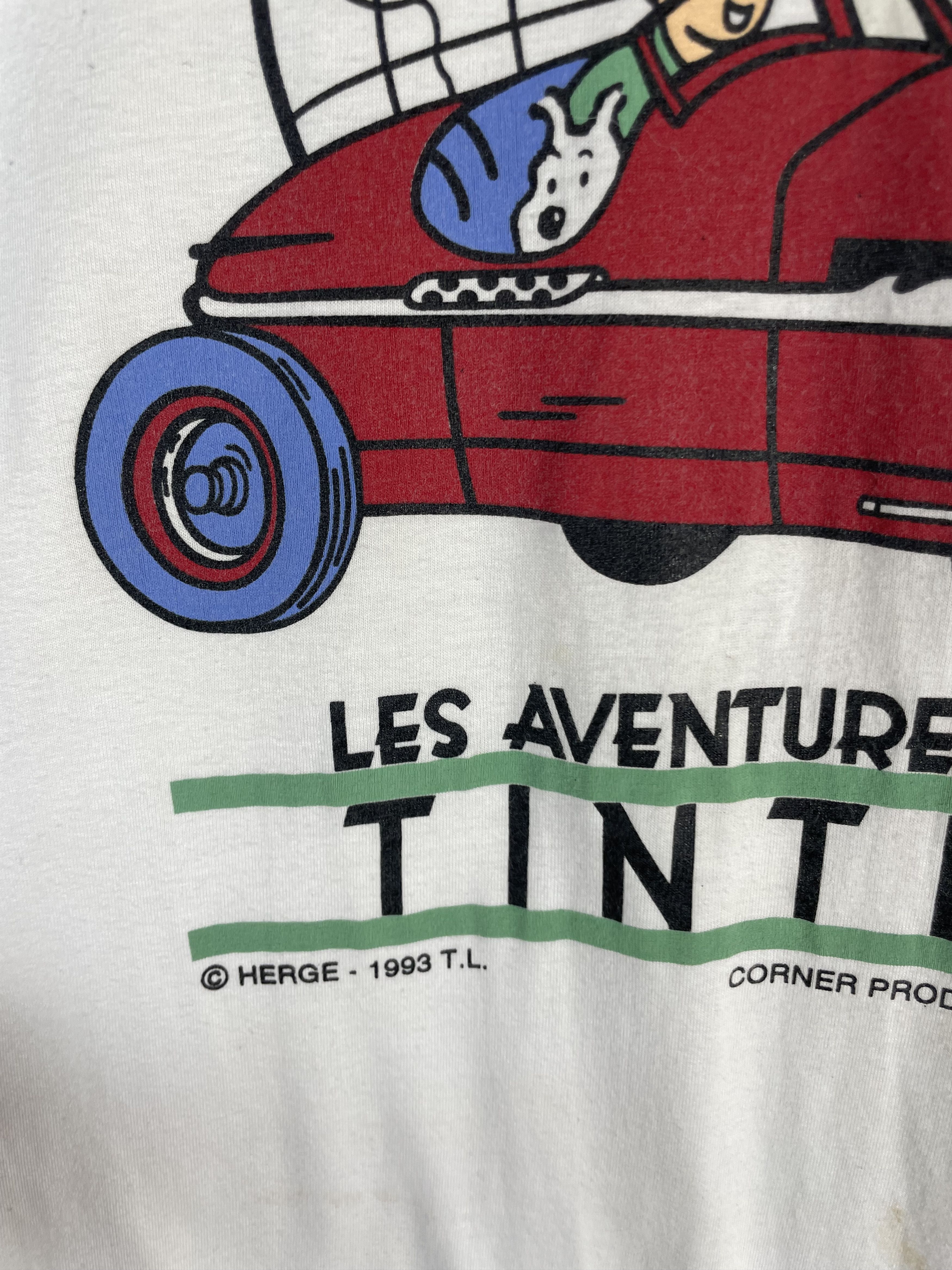 Other Les Aventures De TINTIN T-shirt 1993 Size US XL / EU 56 / 4 - 4 Thumbnail