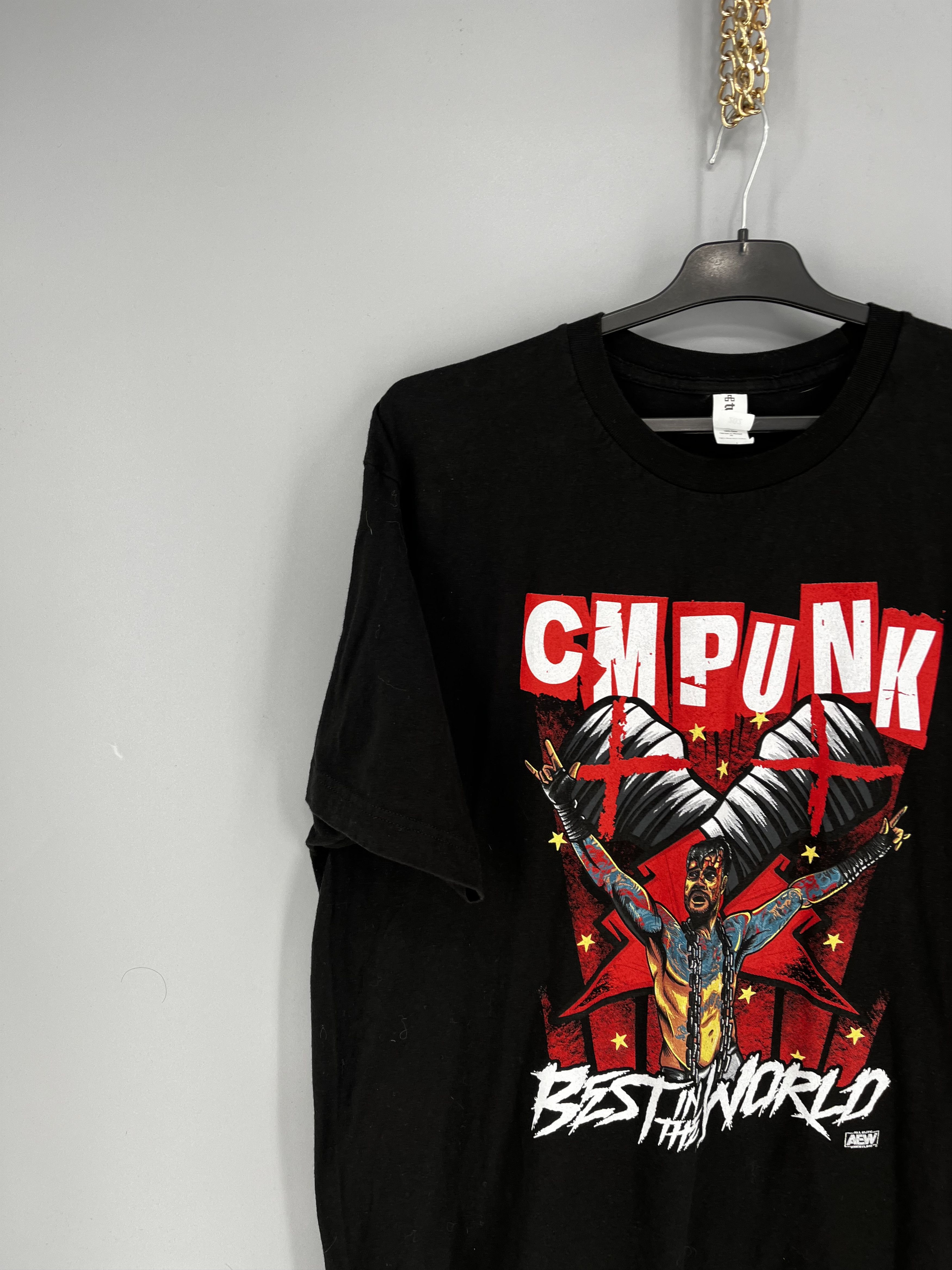 Band Tees Vintage Y2K CM Punk WWE Wrestler Black Tee Size XL Size US XL / EU 56 / 4 - 4 Thumbnail