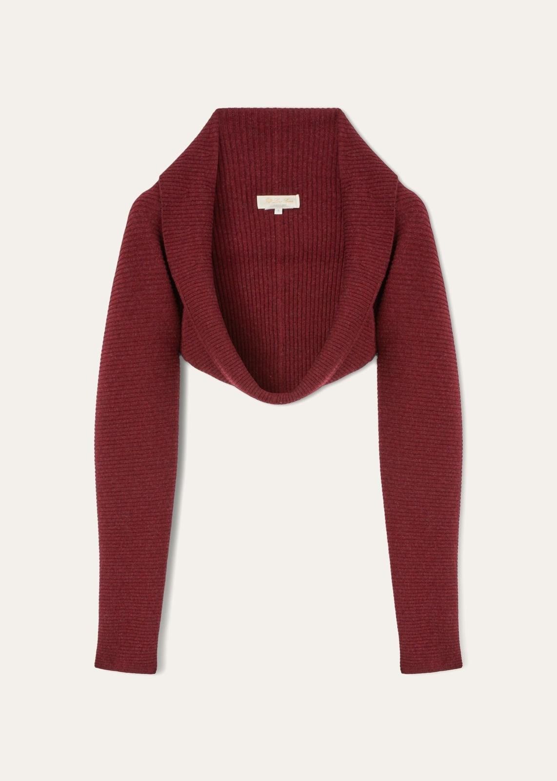 Loro Piana o1srvl11e1024 Cocooning Plain-Knit Shrug in Burgundy Size XXL / US 16-18 / IT 52-54 - 1 Thumbnail