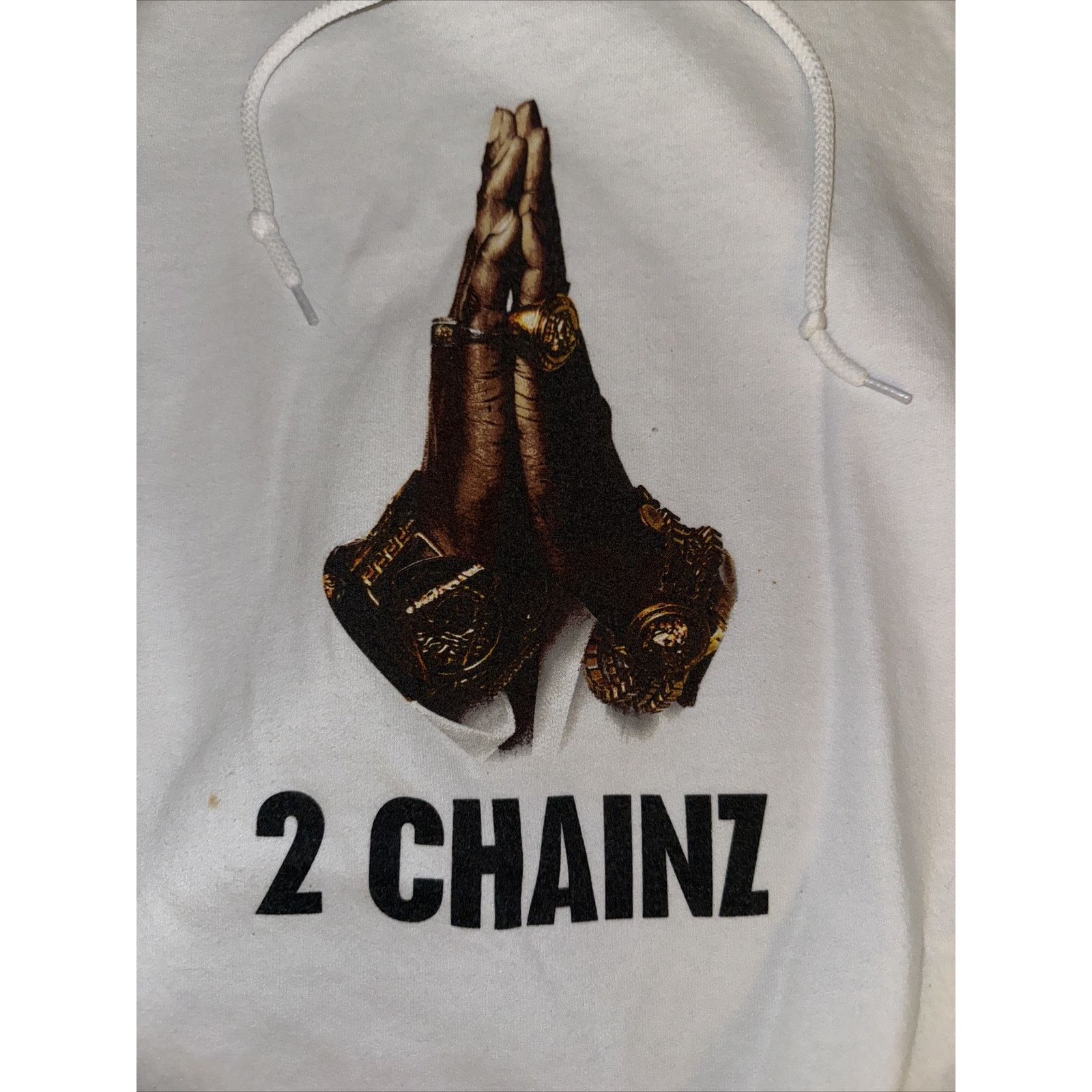 Gildan × Rap Tees × Vintage 2 Chainz Hoodie Sweatshirt White XL 24x26 Tru Size US XL / EU 56 / 4 - 2 Thumbnail
