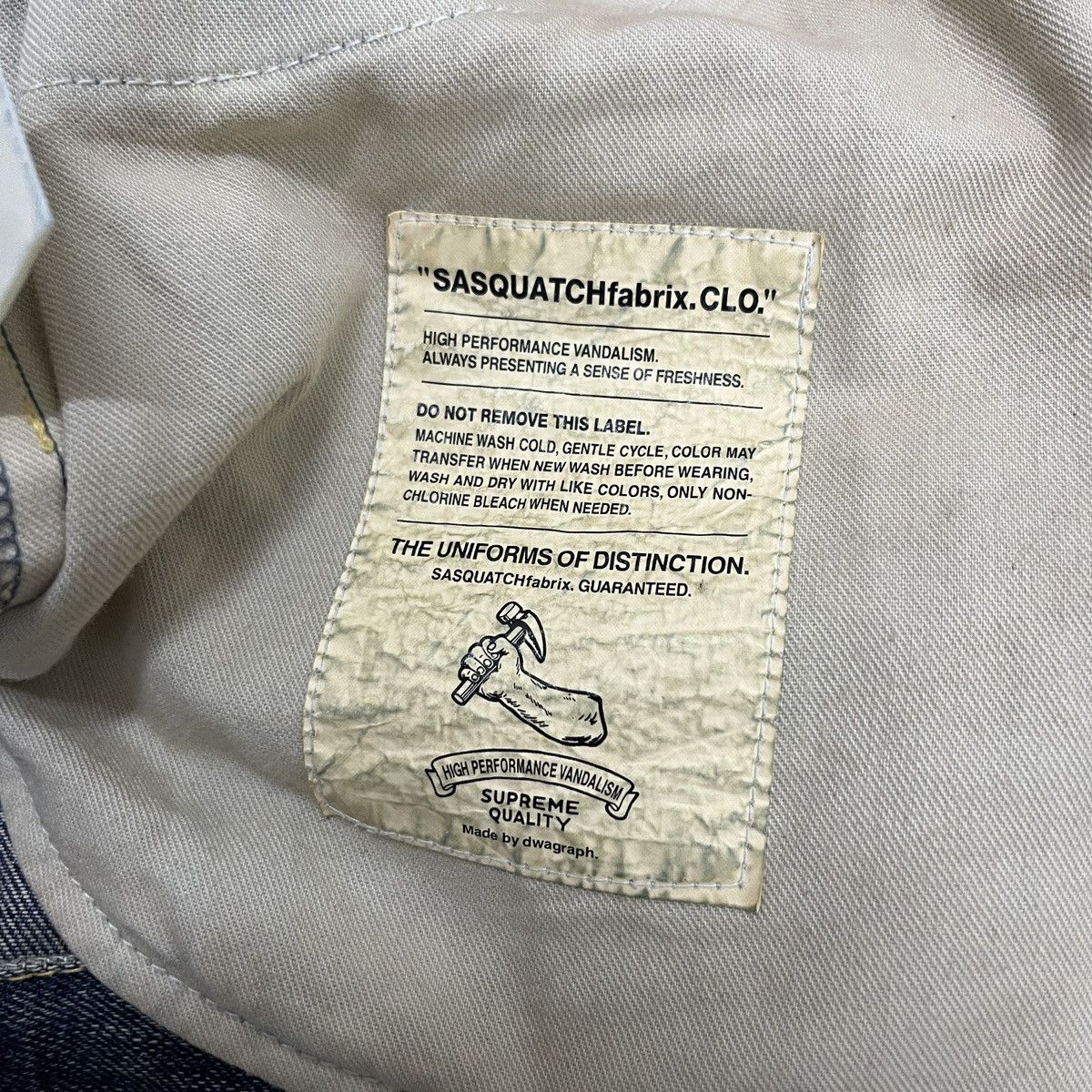 Sasquatchfabrix Vintage Sasquatchfabrix Logo Patch Denim Size US 34 / EU 50 - 10 Thumbnail