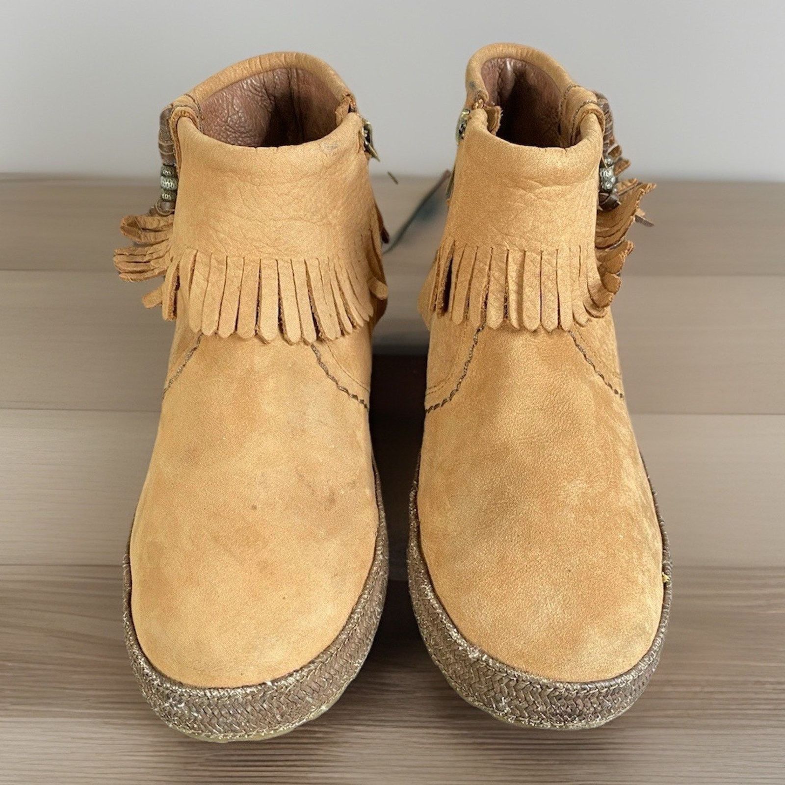 Ugg UGG Tiana Chestnut Suede Ankle boots w Suede Fringe Size 5.5 Size US 5.5 / IT 35.5 - 1 Thumbnail