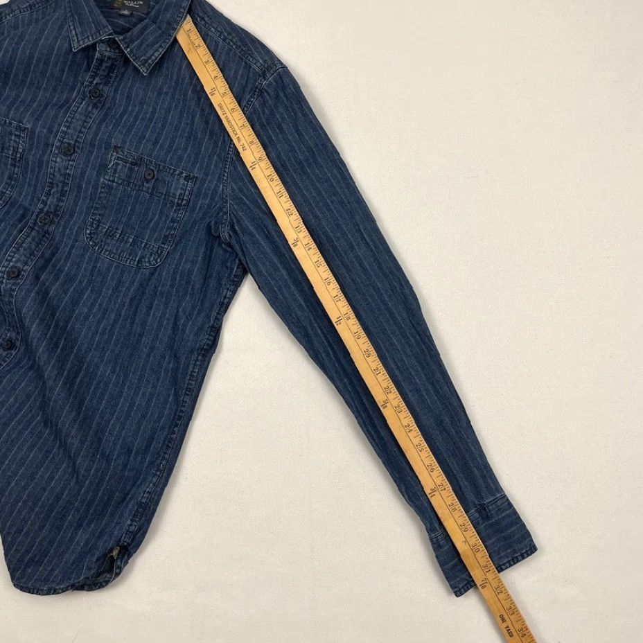 Vintage VINTAGE Wallin & Bros Shirt Mens L Blue Pinstripe Train Railroad Conductor Button Up Size US L / EU 52-54 / 3 - 5 Thumbnail