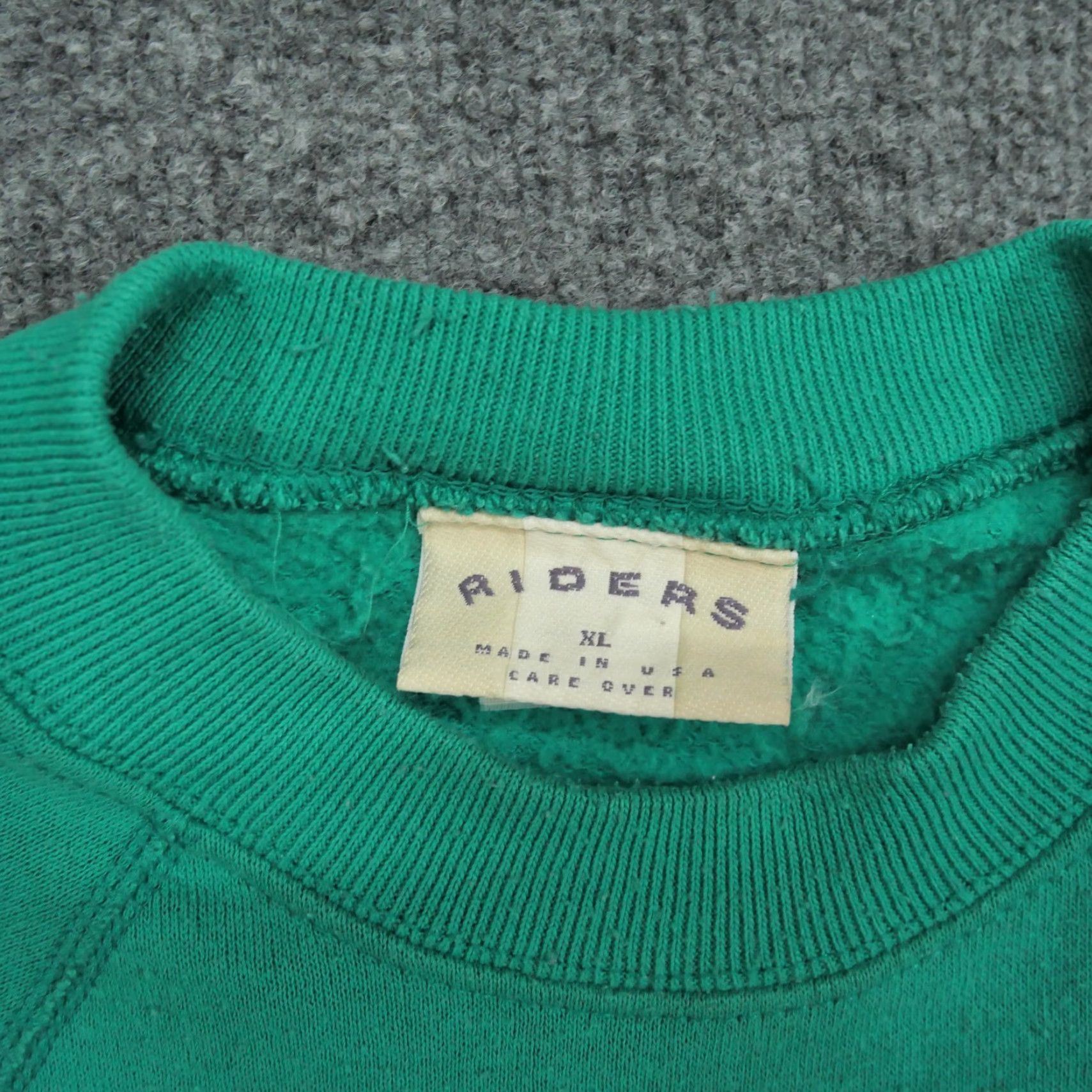 Lee VINTAGE Lee Riders Sweatshirt Womens XL Green Pullover Raglan 90s Crew Neck Cotton Blend Fleece Pullover Casual 90s Womens XL Green Lee Size XL / US 12-14 / IT 48-50 - 3 Thumbnail