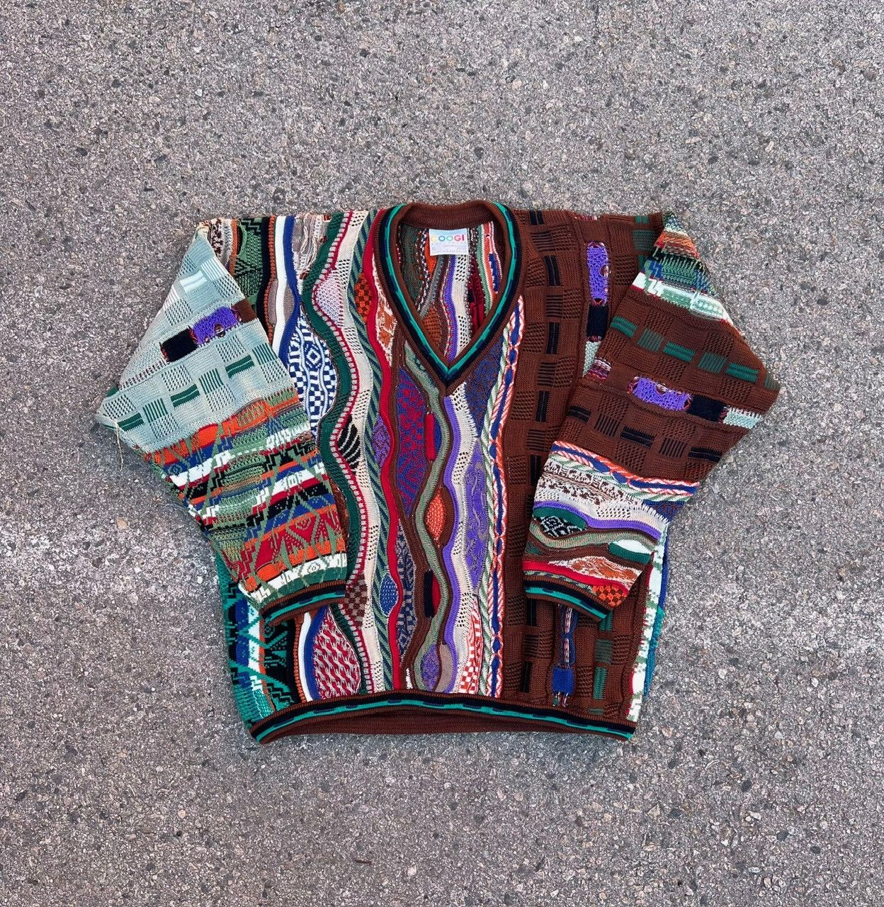 Vintage 3D Knit outlets Coogi Style Christmas Sweater