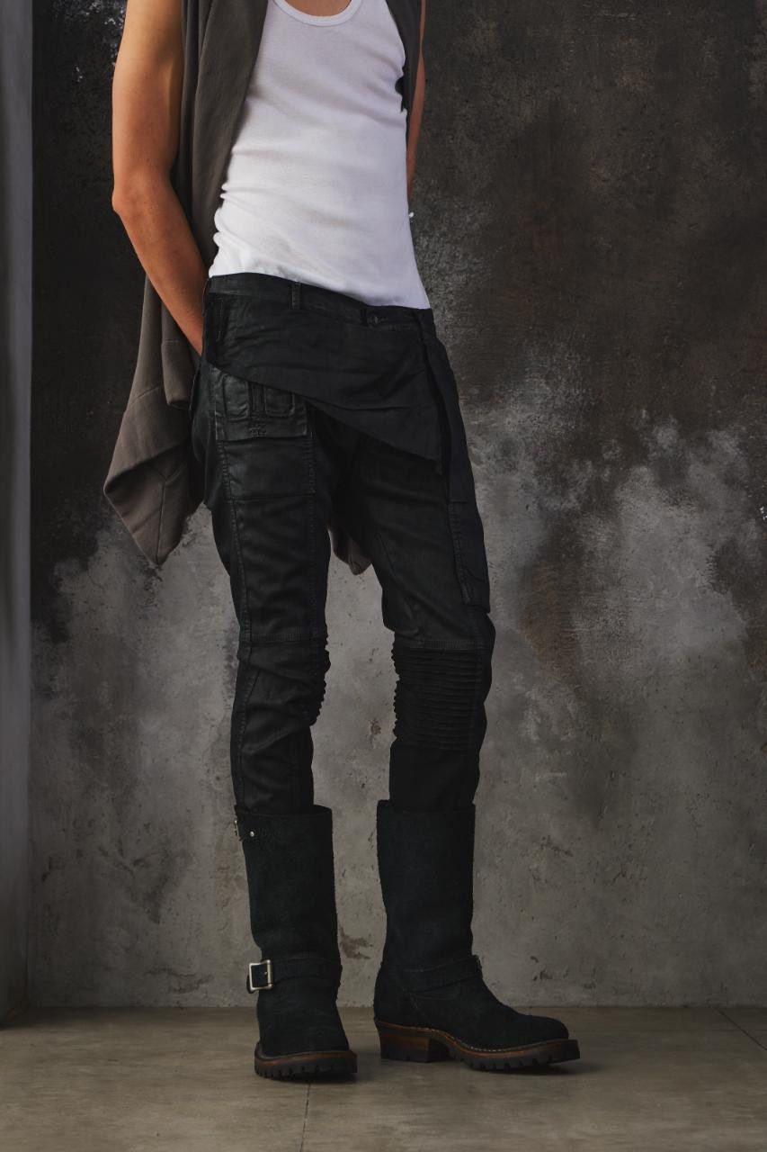 Rick Owens Drkshdw Rick Owens Drkshdw Waxed Memphis Cut Denim Size US 33 - 2 Thumbnail