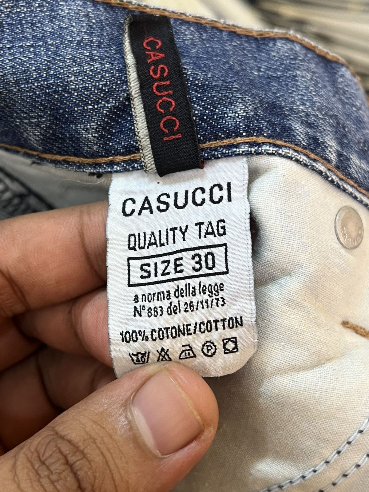If Six Was Nine Vintage Casucci Ripped Faded Clawmark Distressed Denim Size US 29 - 9 Thumbnail