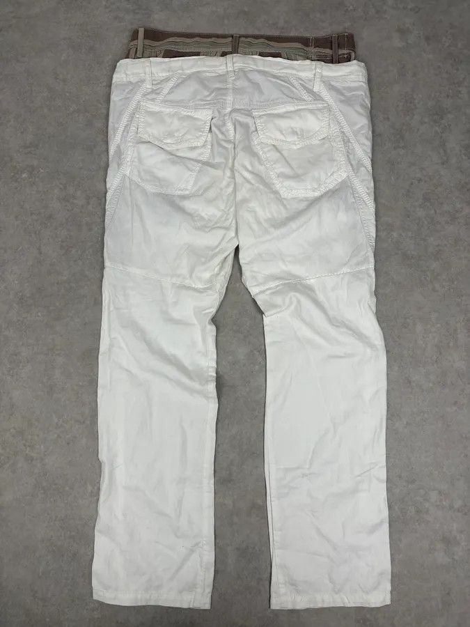 Marithe + Francois Girbaud 2000s Marithé + François Girbaud Double Waisted Biege Plad and Light White Pants Size US 34 / EU 50 - 8 Thumbnail