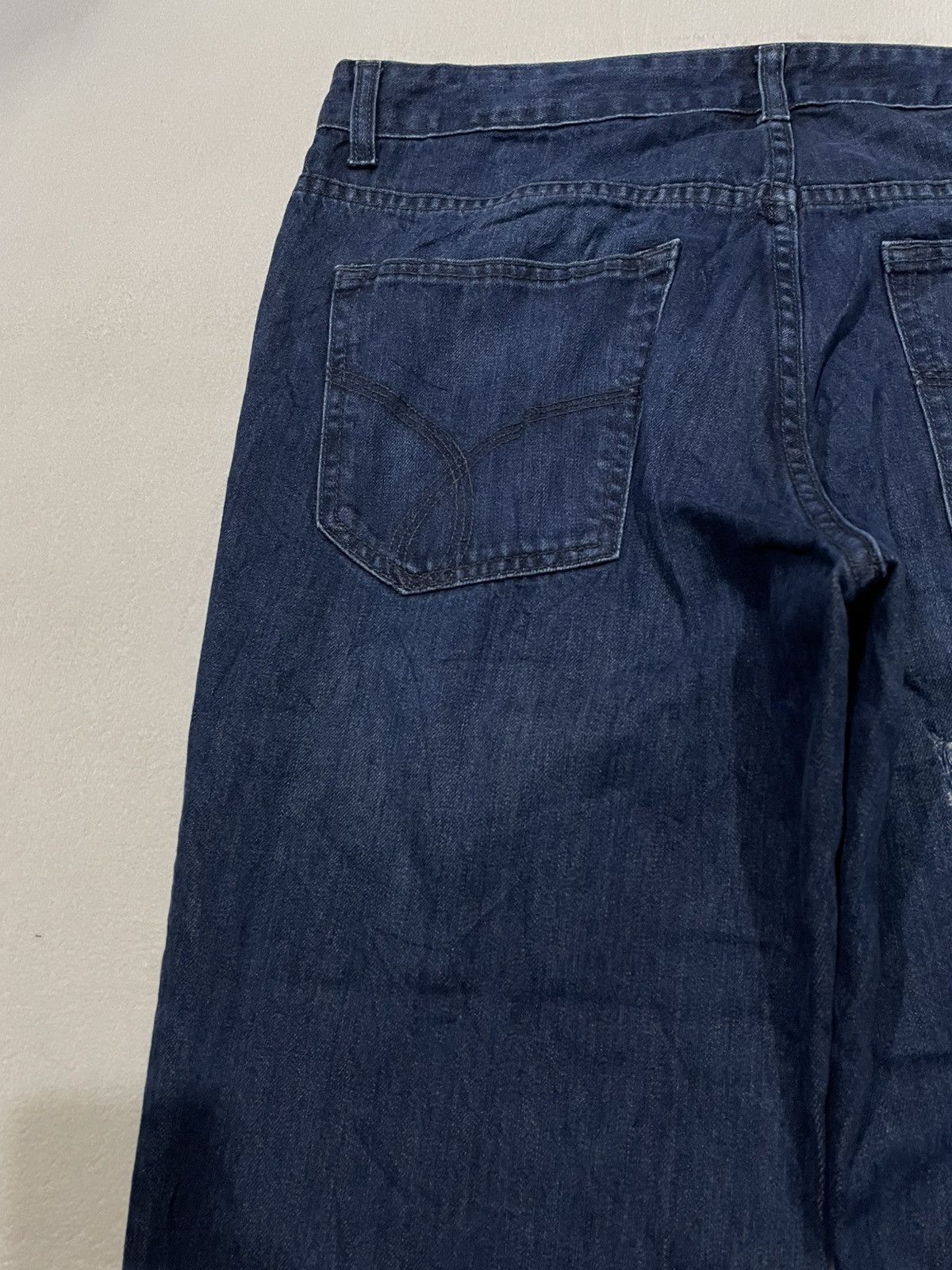 Calvin Klein Vintage Calvin Klein Distressed Slim Straight Cut Dark Jeans Size US 37 - 21 Thumbnail